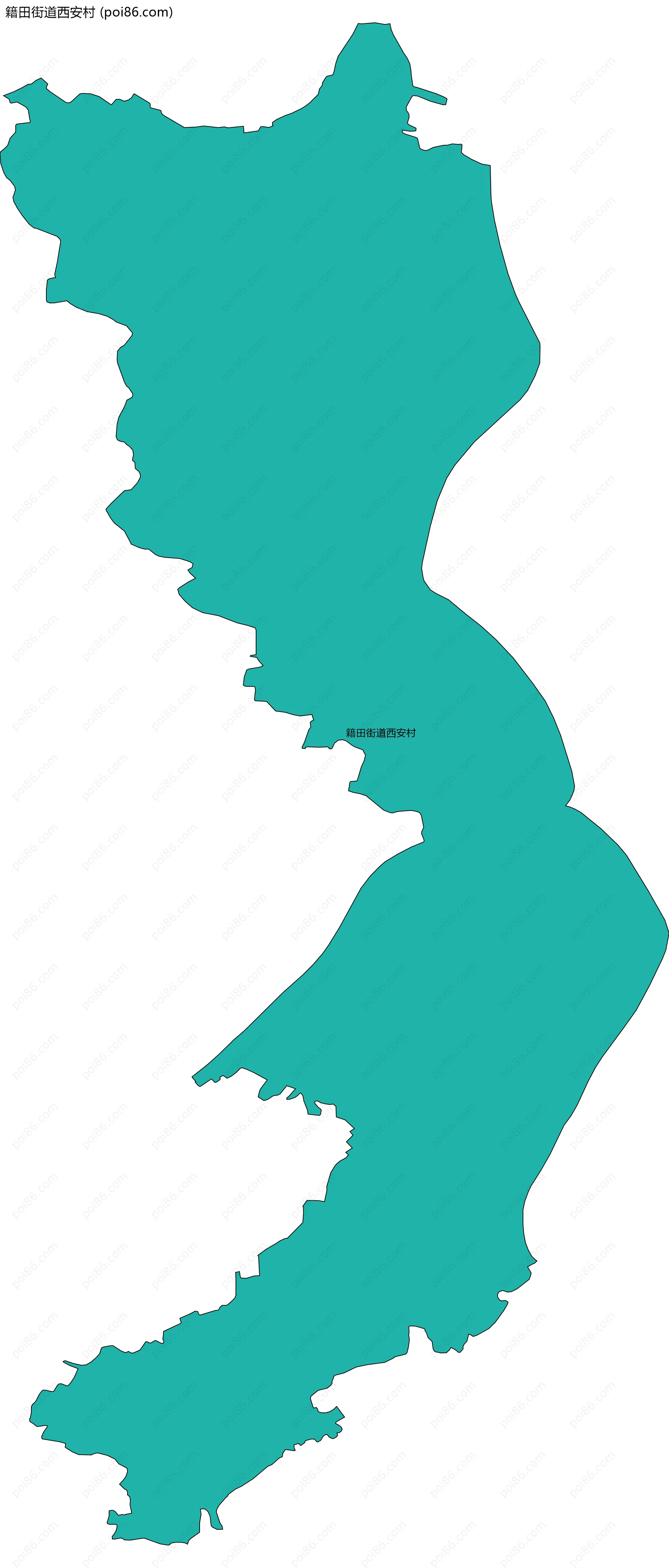 籍田街道西安村边界地图