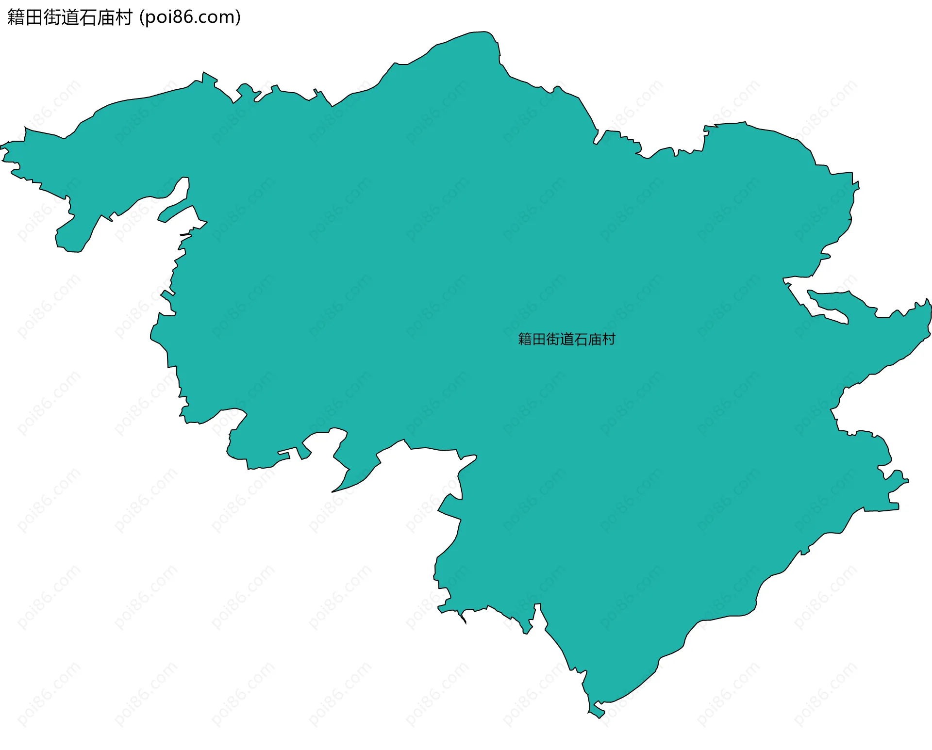 籍田街道石庙村边界地图