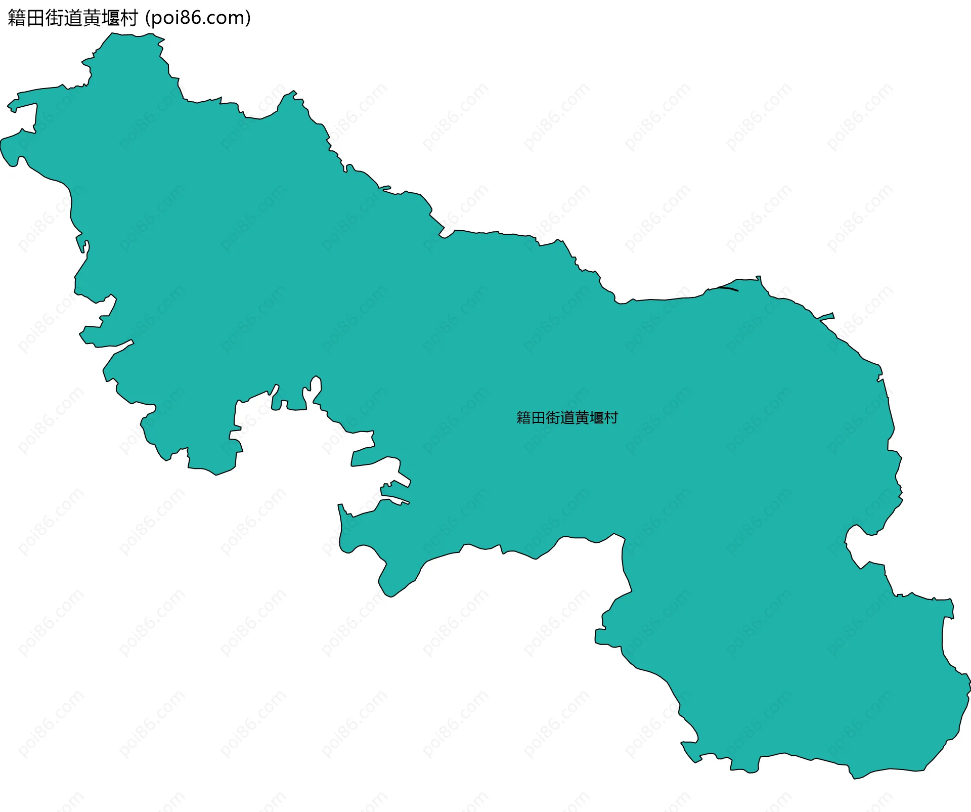 籍田街道黄堰村边界地图