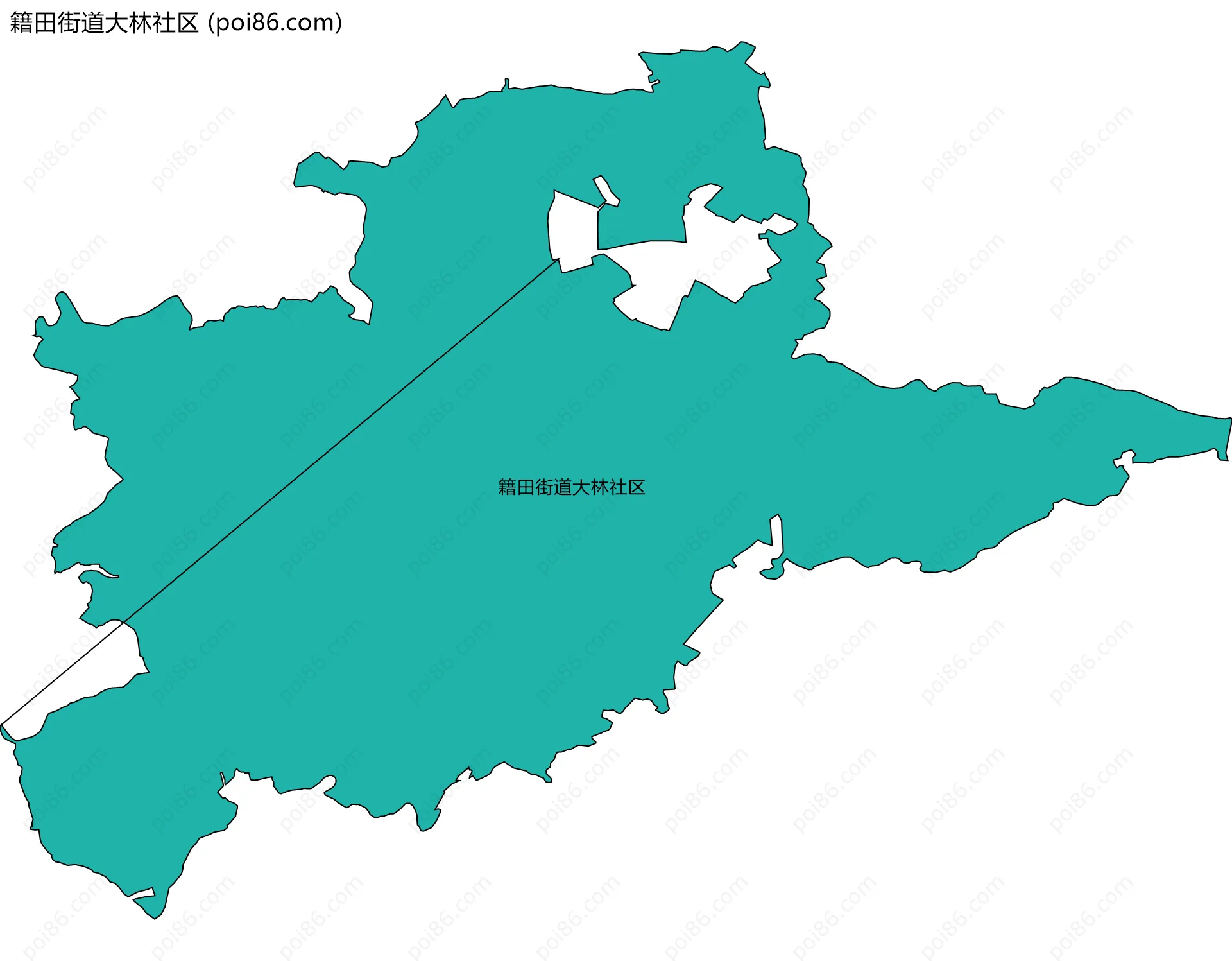 籍田街道大林社区边界地图