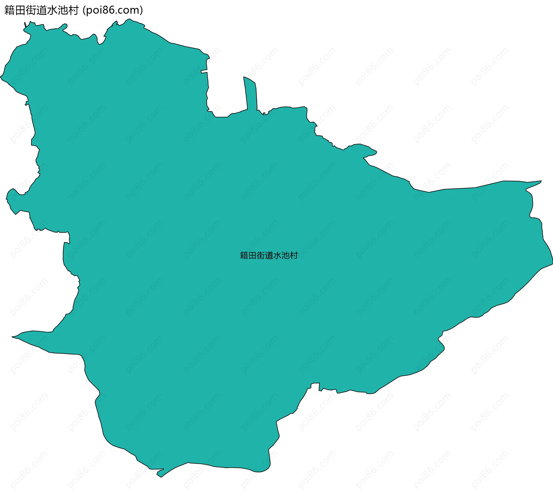 籍田街道水池村边界地图