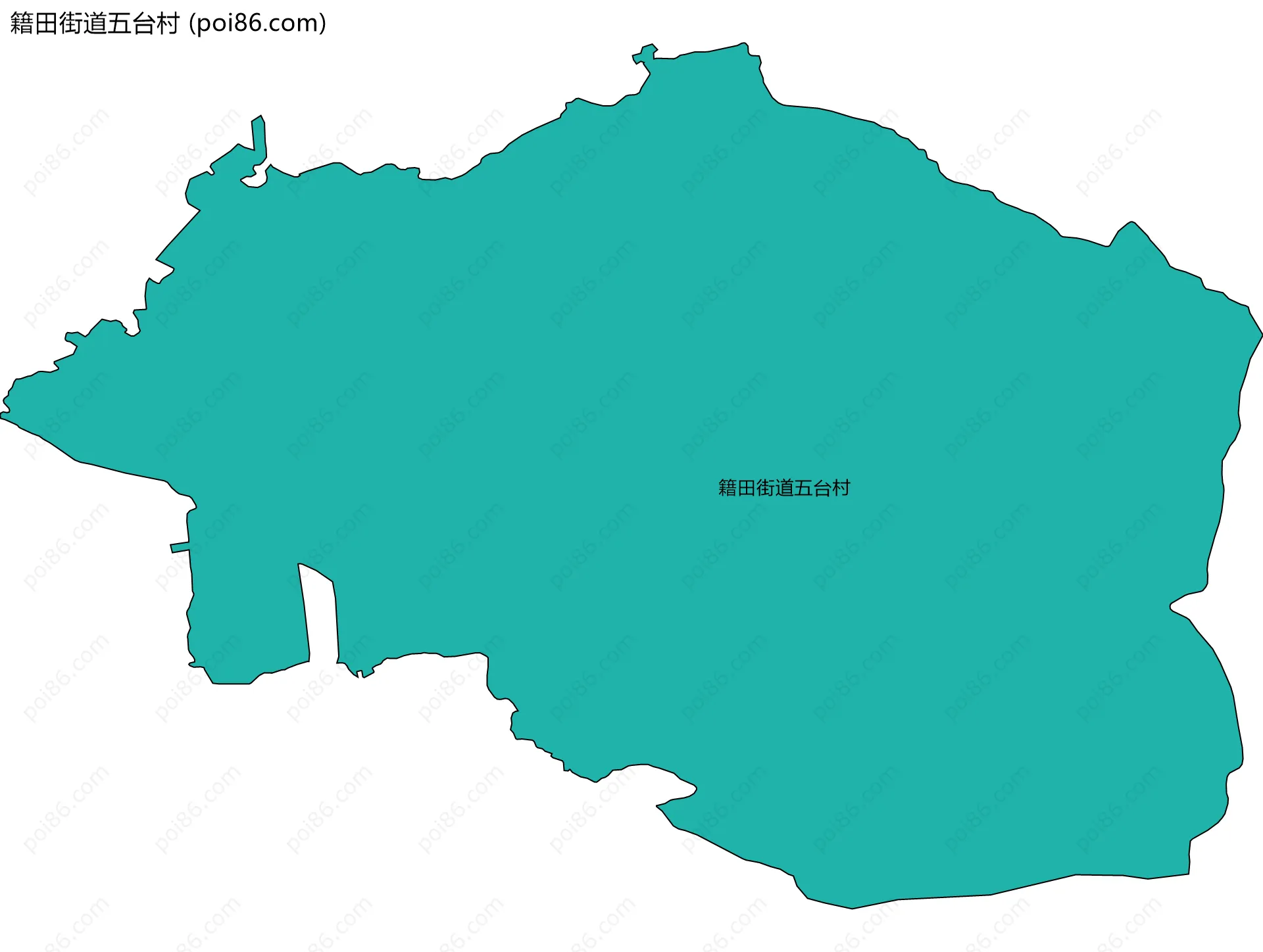 籍田街道五台村边界地图