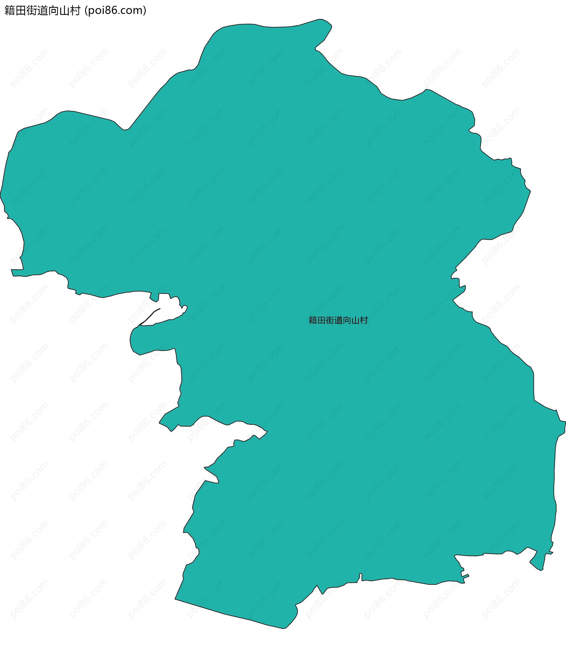 籍田街道向山村边界地图