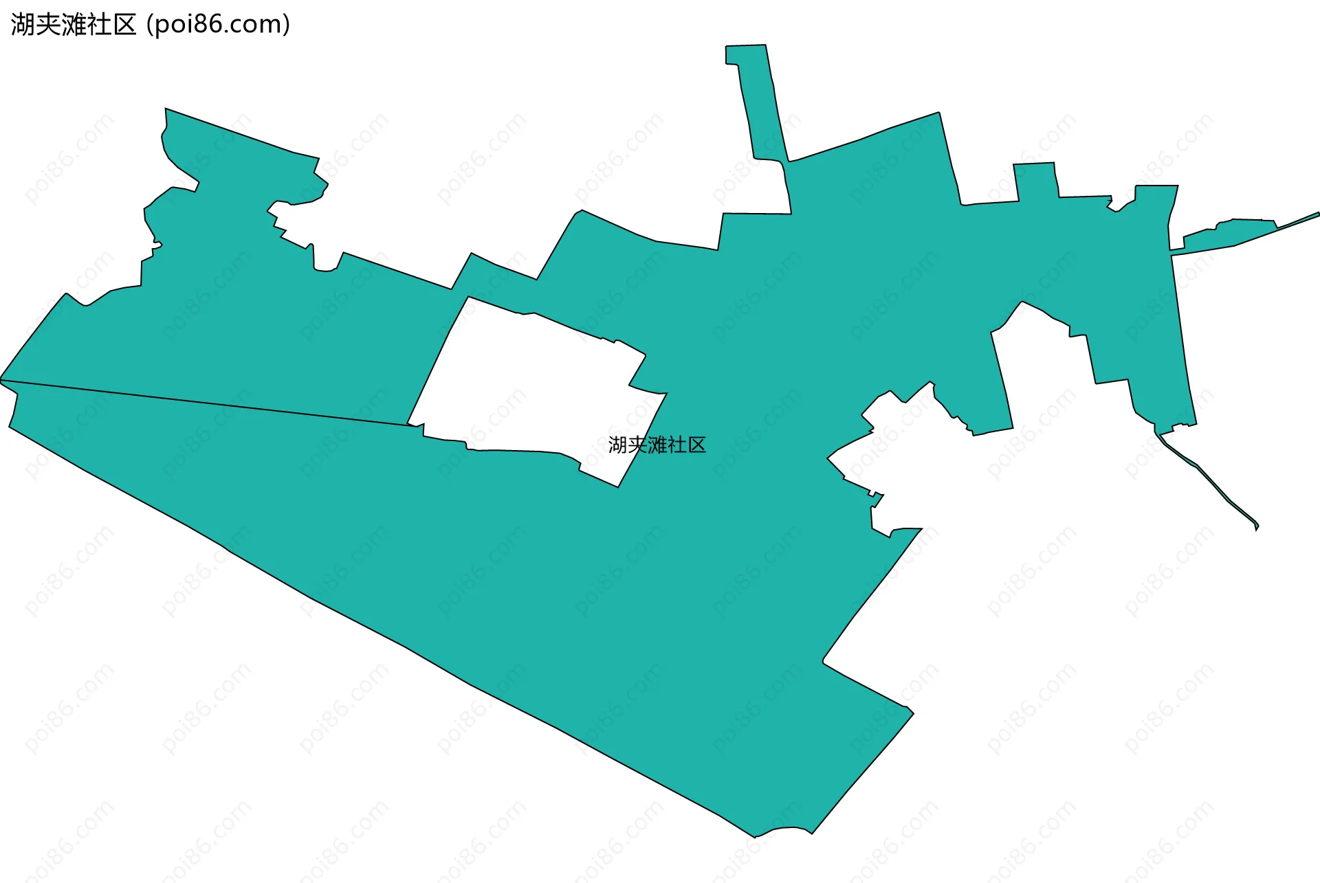 湖夹滩社区边界地图
