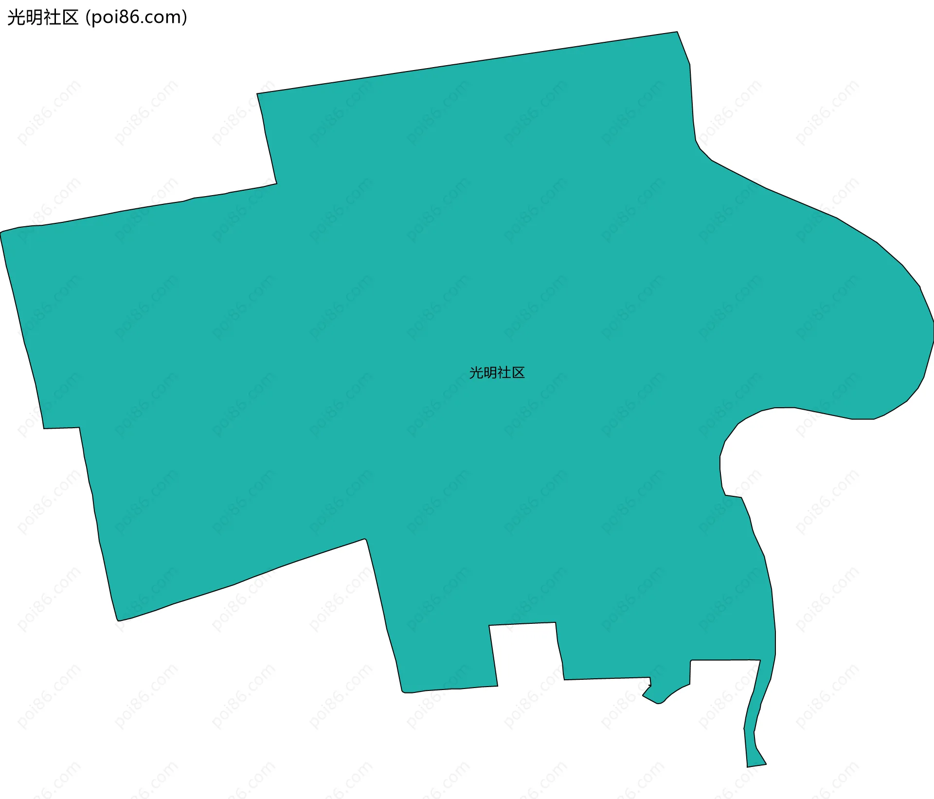 光明社区边界地图