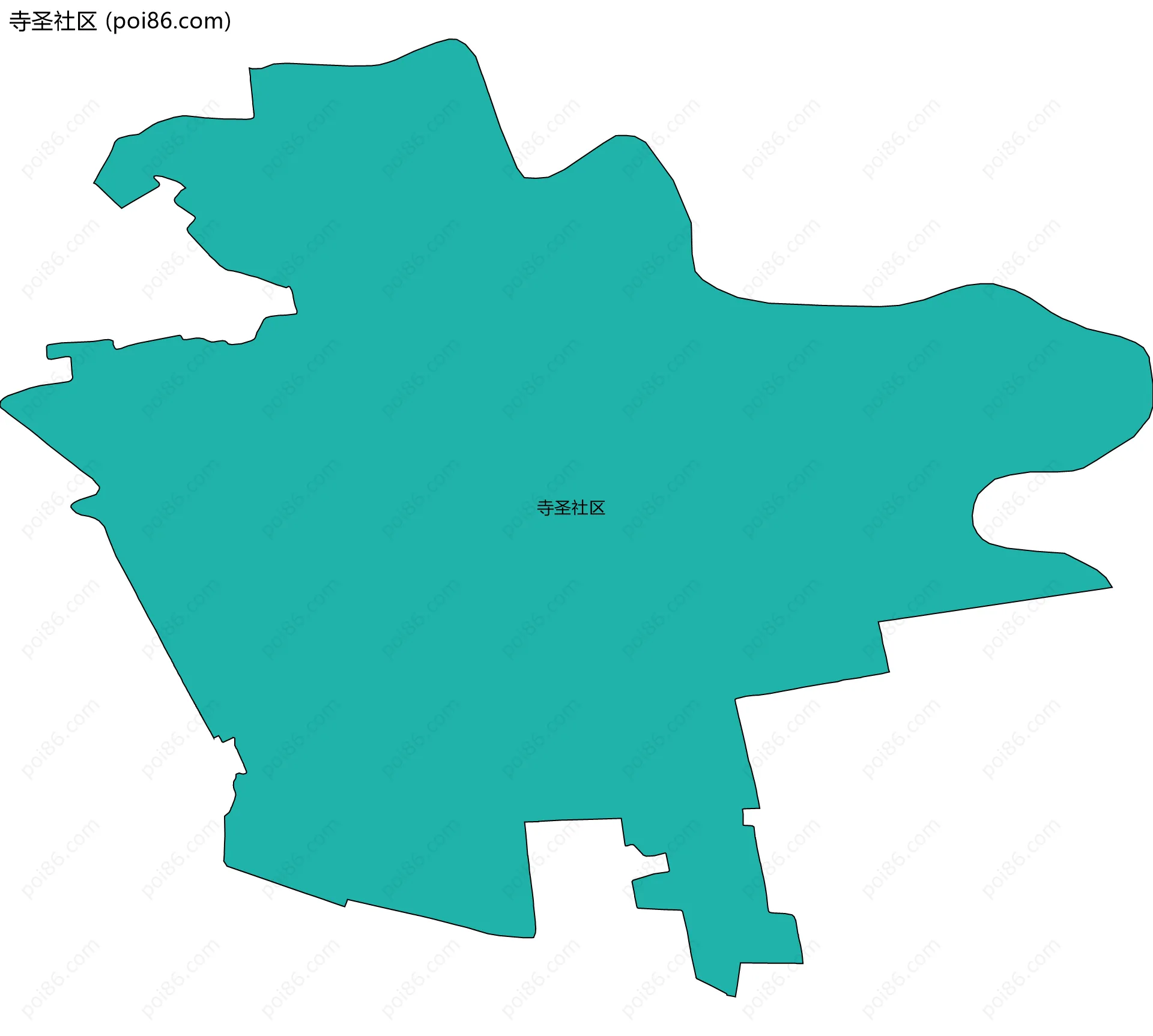寺圣社区边界地图