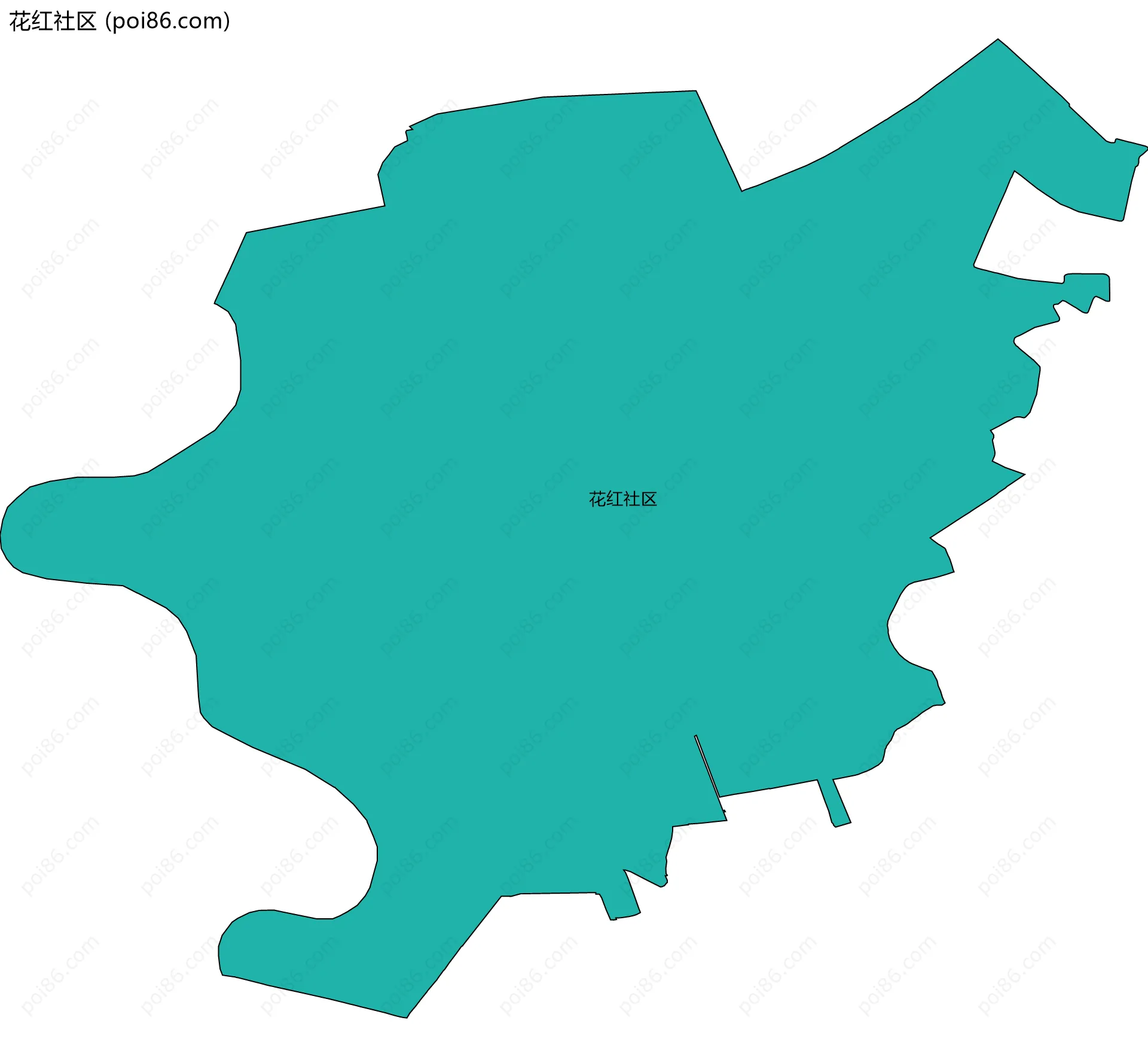 花红社区边界地图