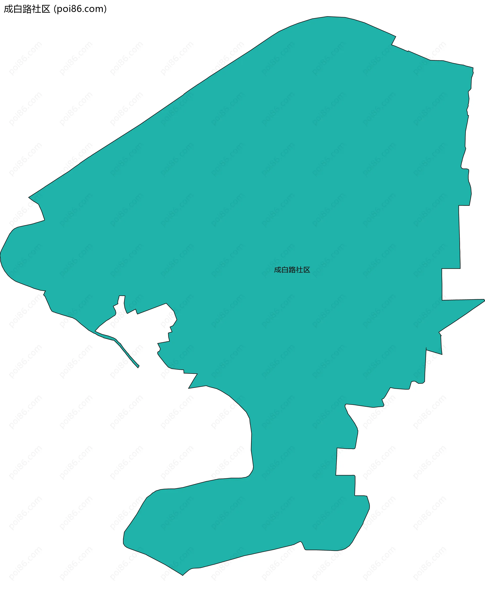 成白路社区边界地图