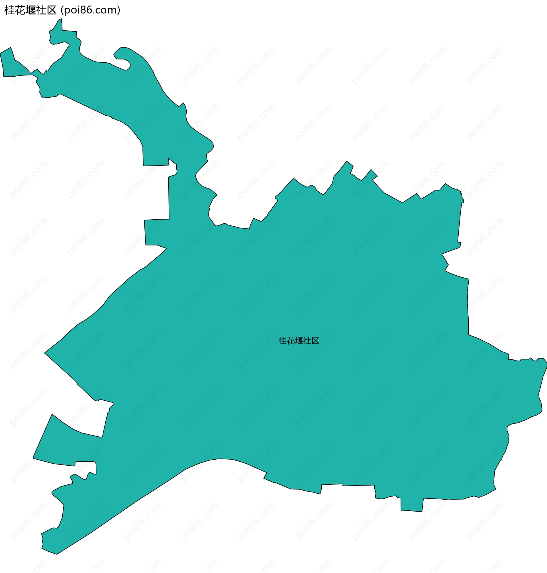 桂花堰社区边界地图
