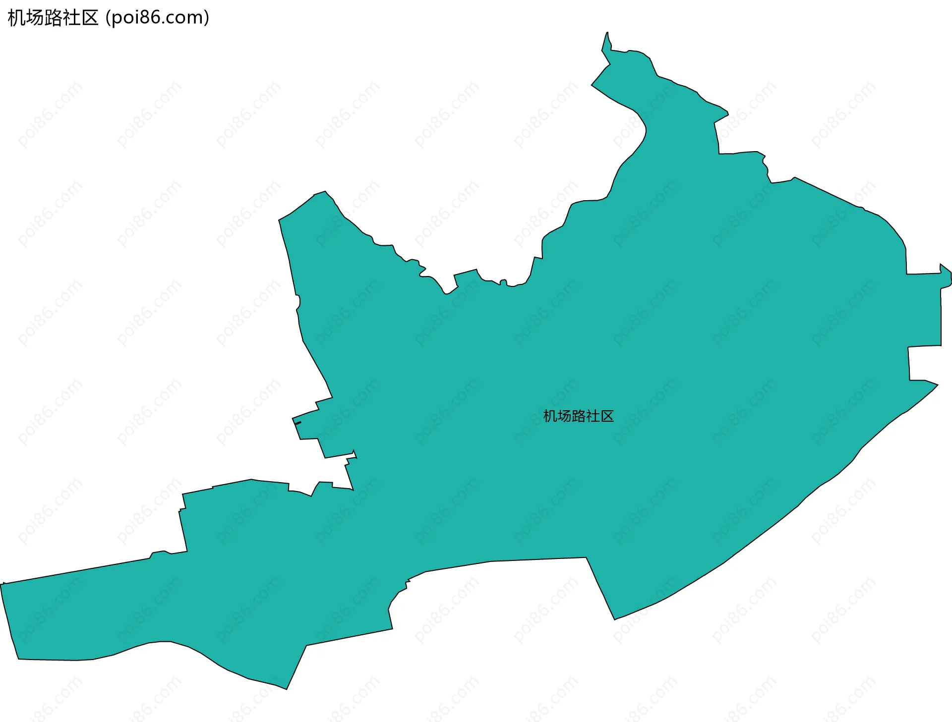 机场路社区边界地图