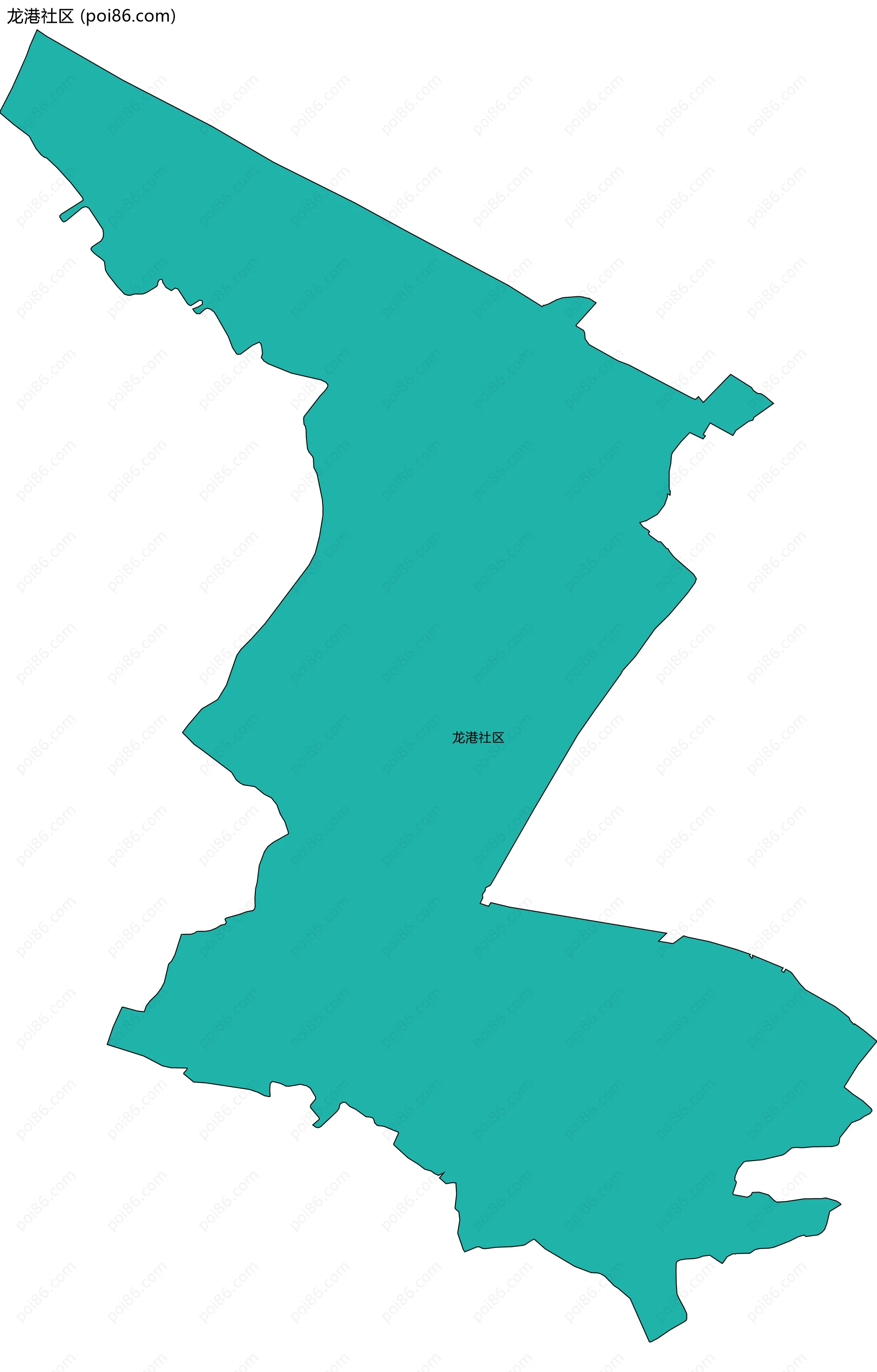 龙港社区边界地图