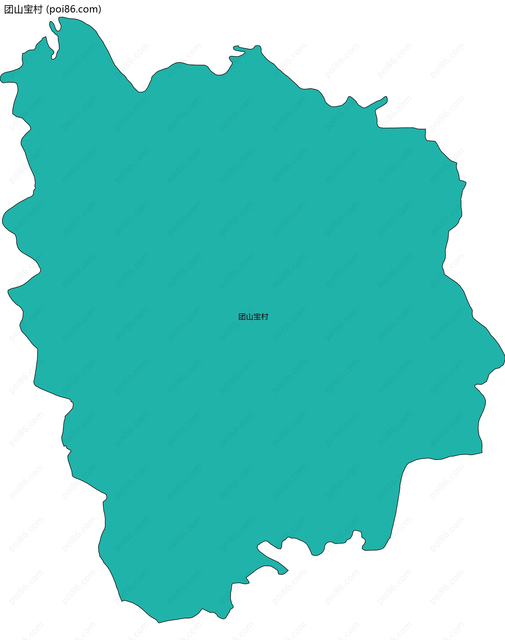 团山宝村边界地图