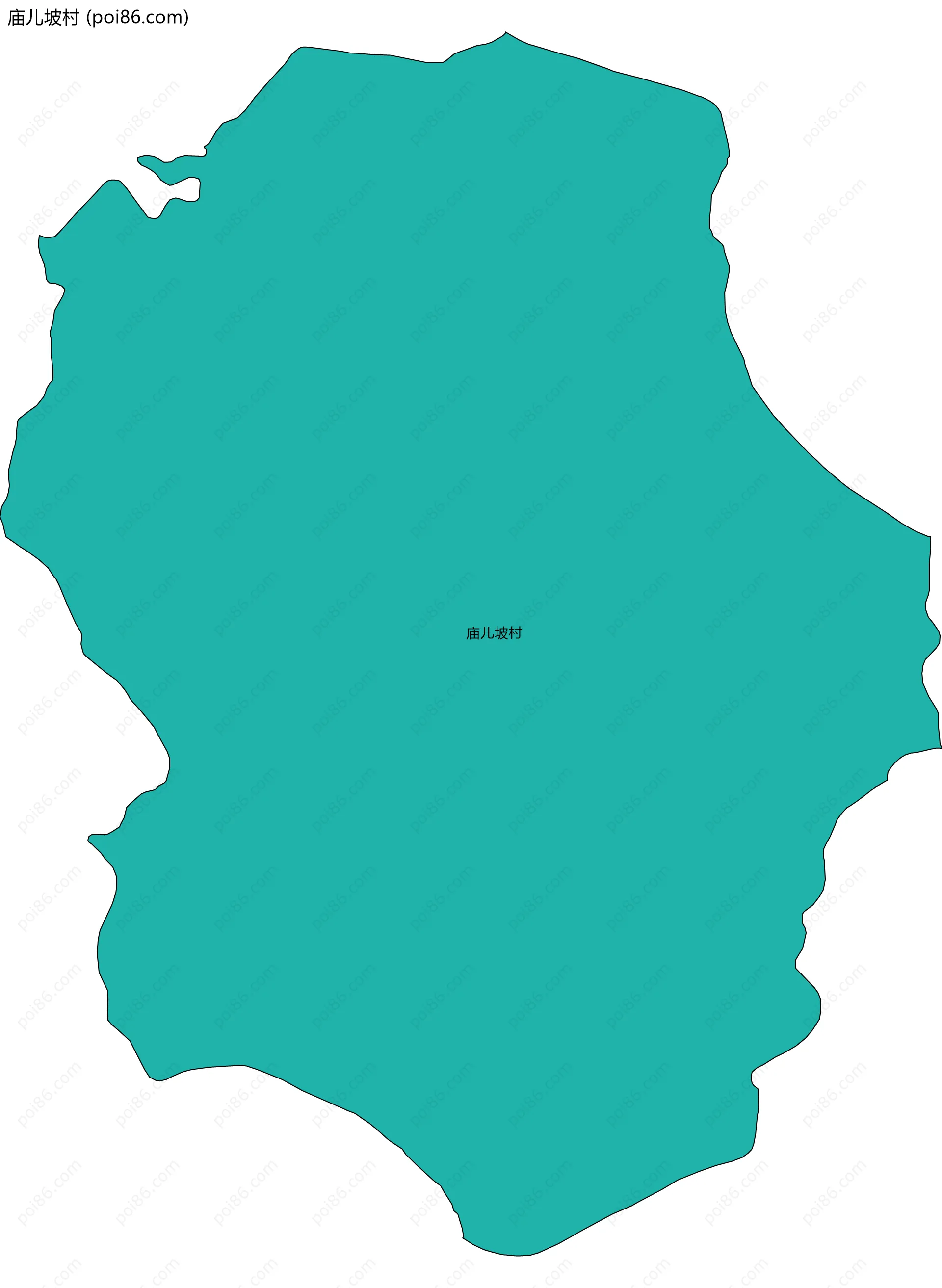 庙儿坡村边界地图