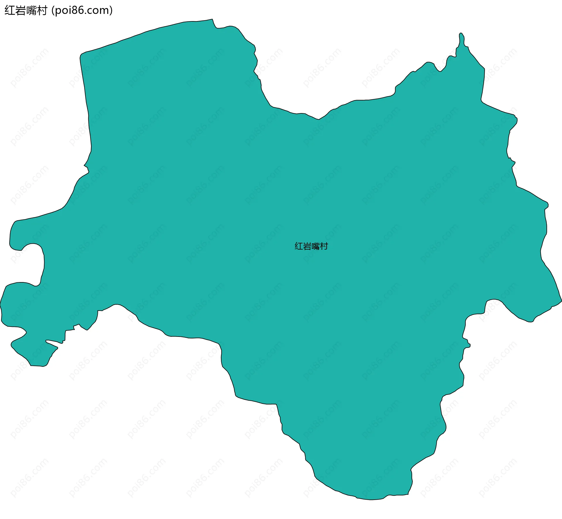 红岩嘴村边界地图
