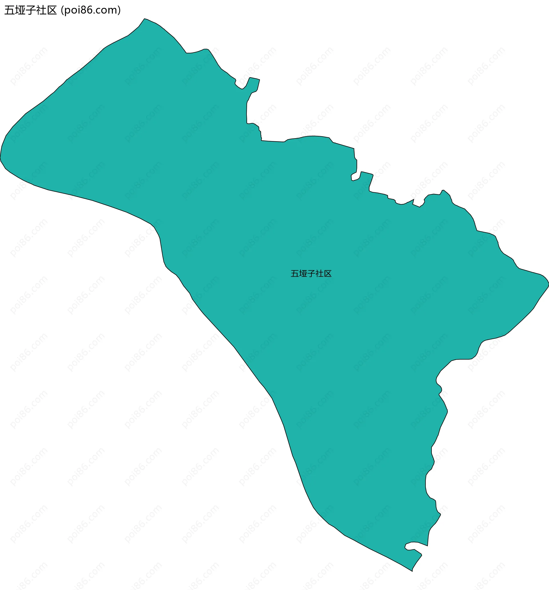 五垭子社区边界地图