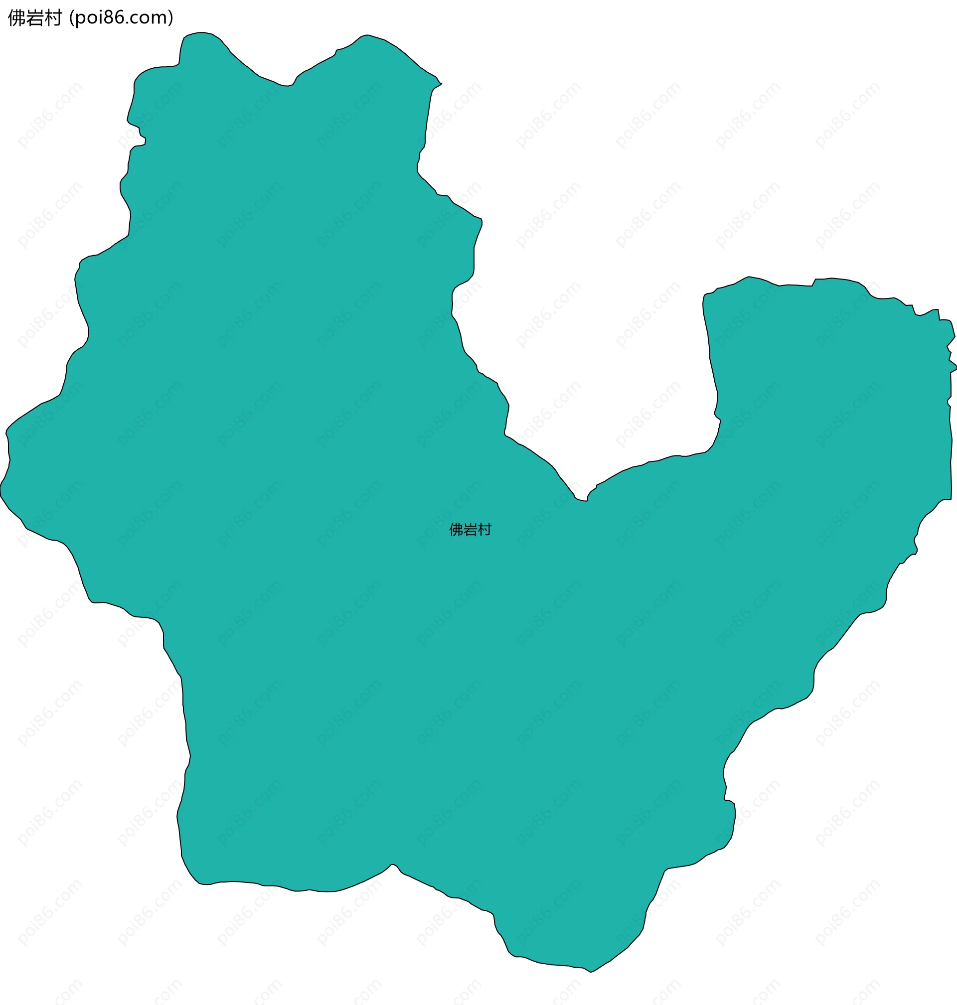 佛岩村边界地图