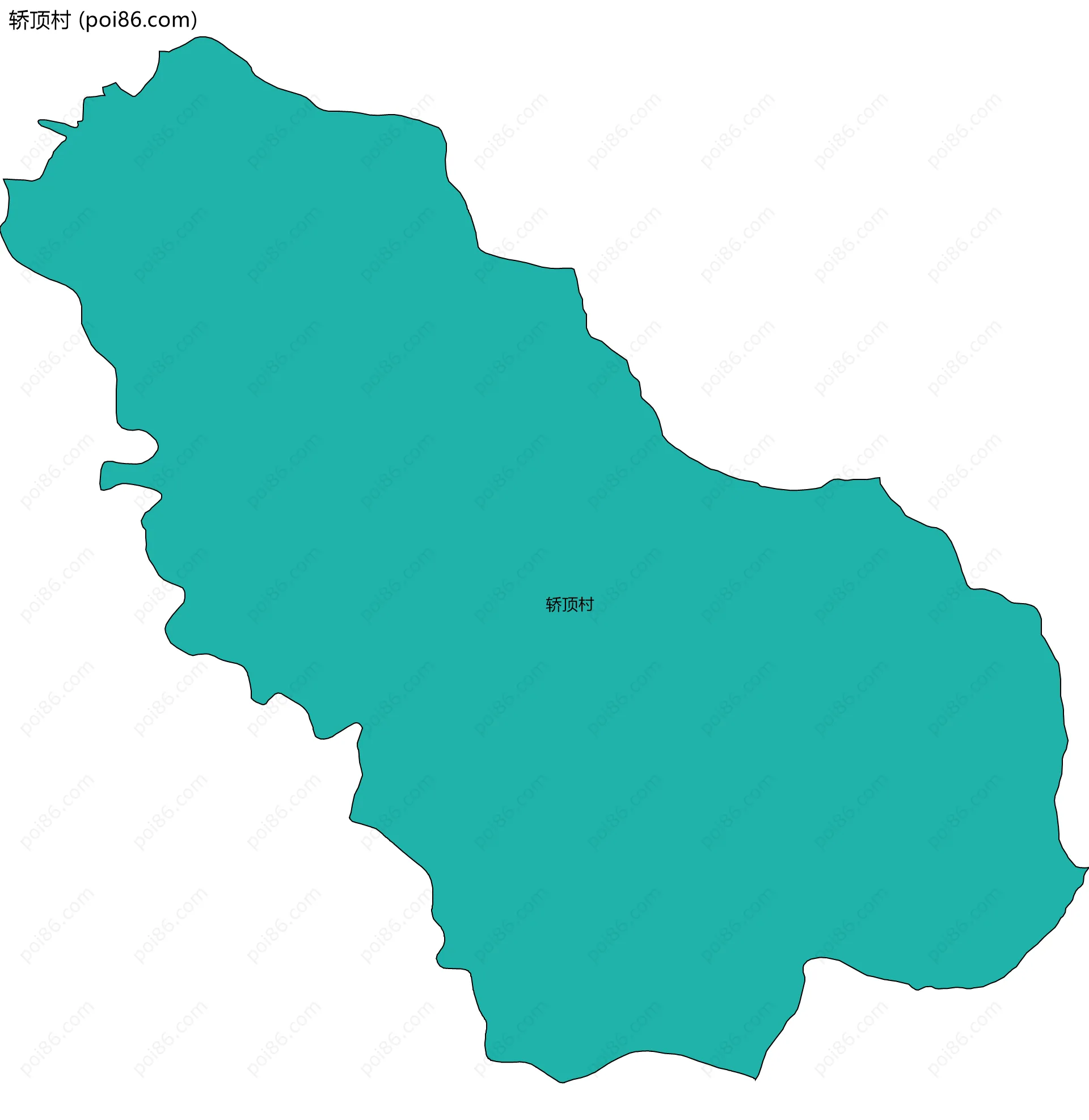 轿顶村边界地图