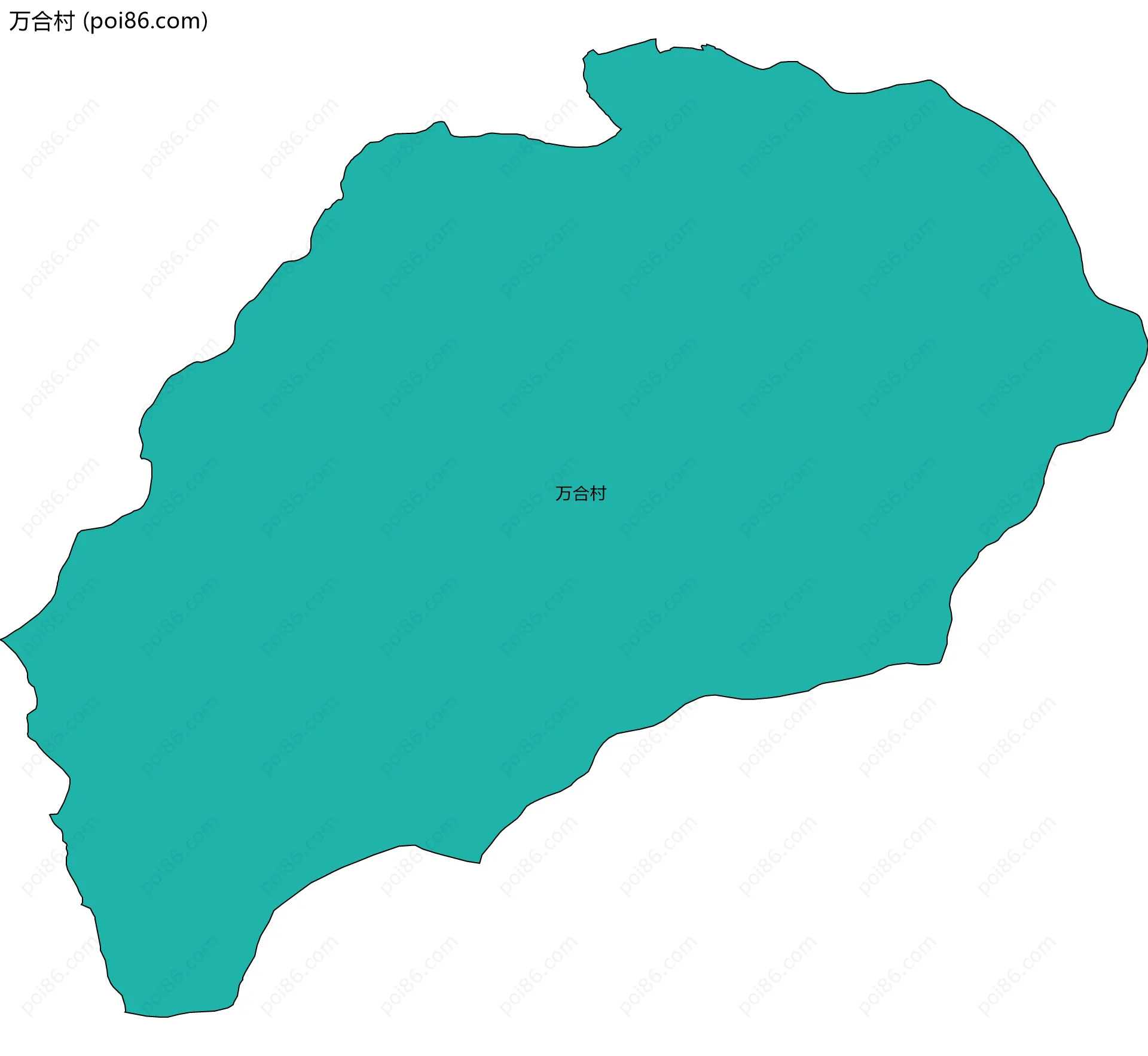 万合村边界地图