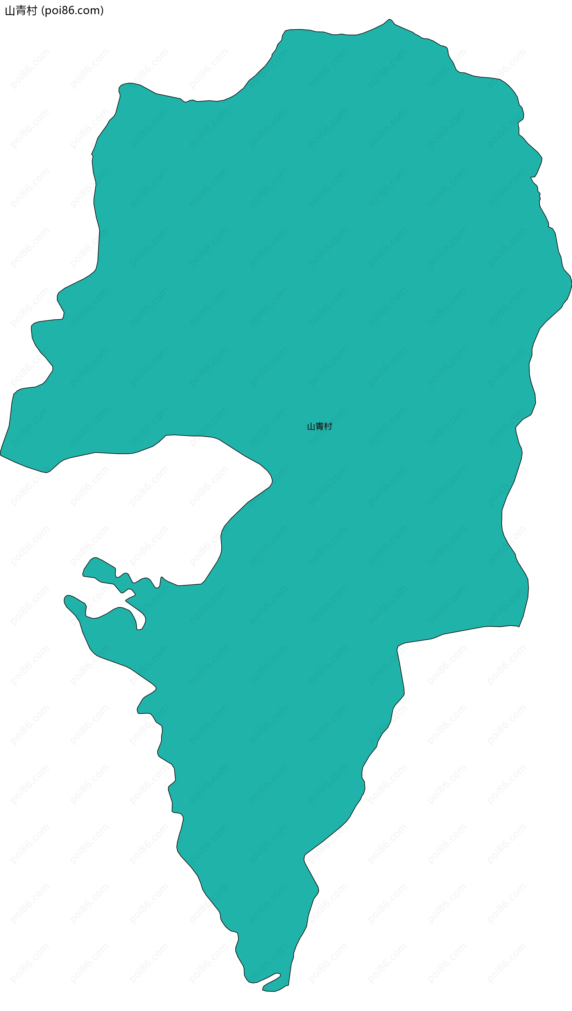 山青村边界地图