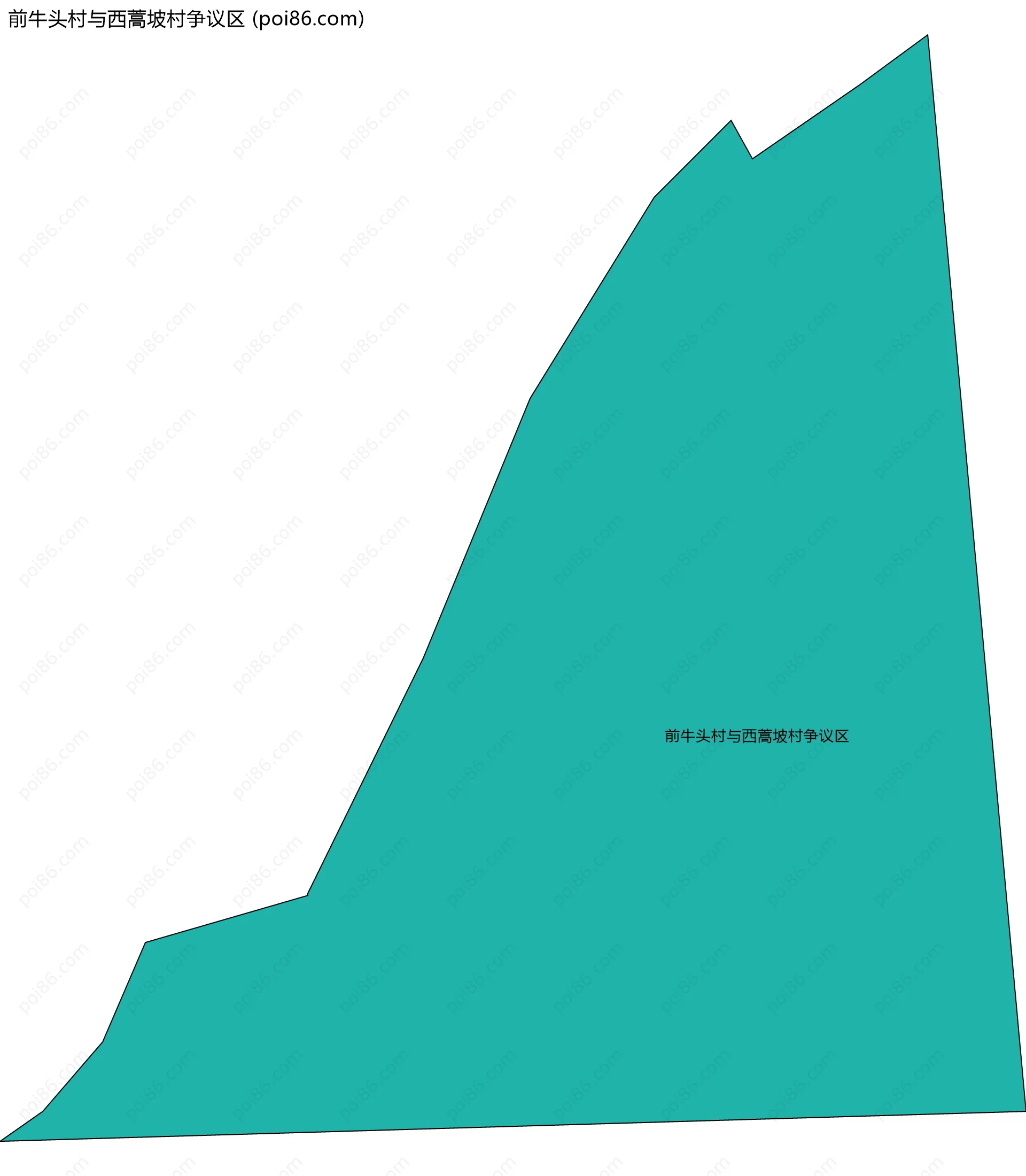 前牛头村与西蒿坡村争议区边界地图