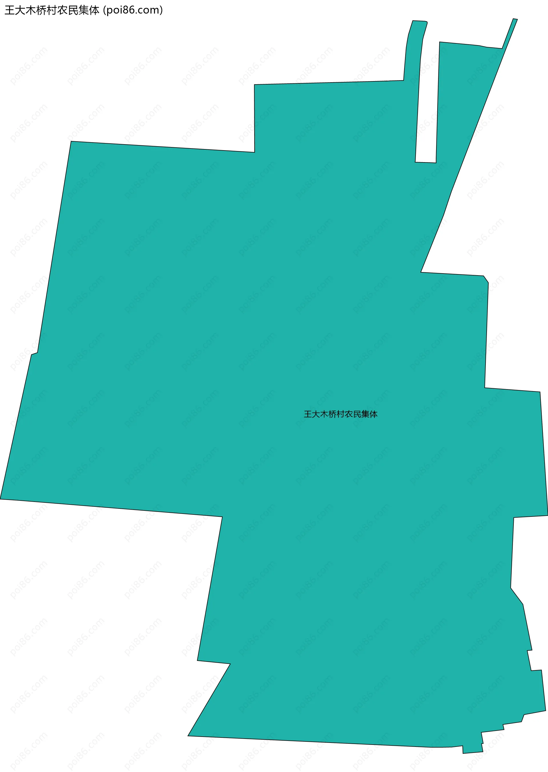 王大木桥村农民集体边界地图