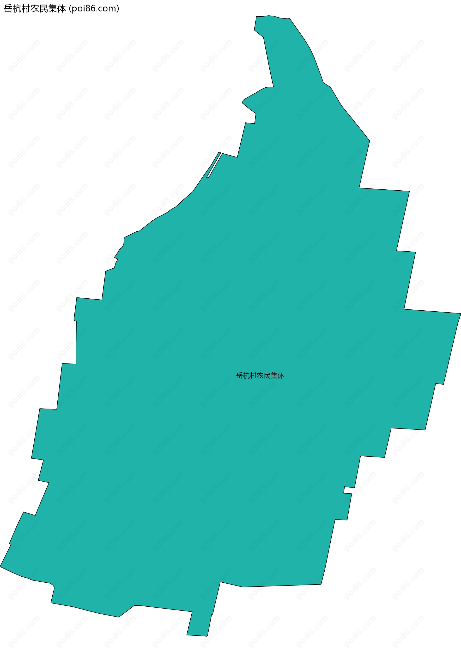 岳杭村农民集体边界地图