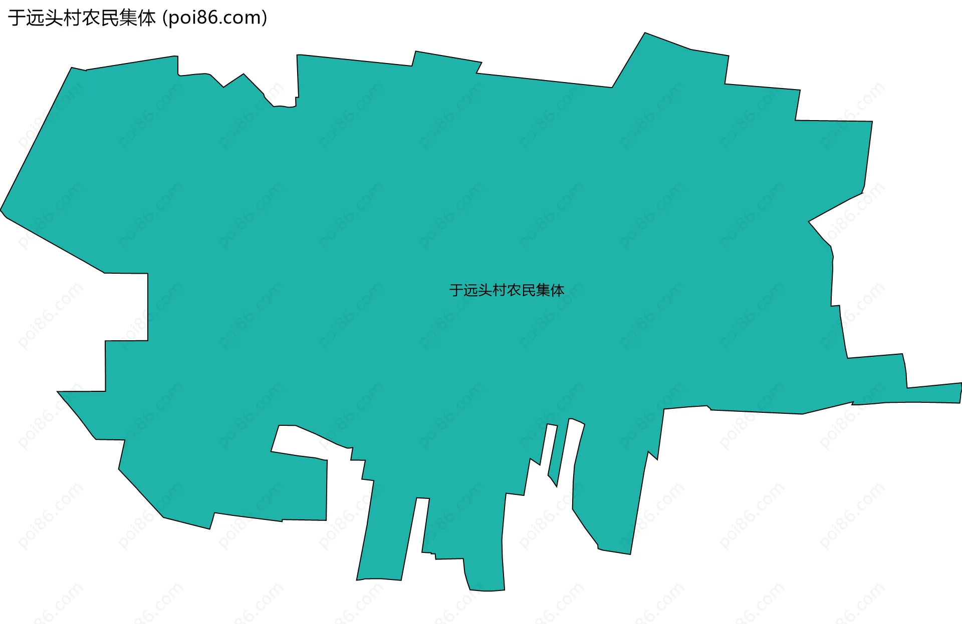 于远头村农民集体边界地图