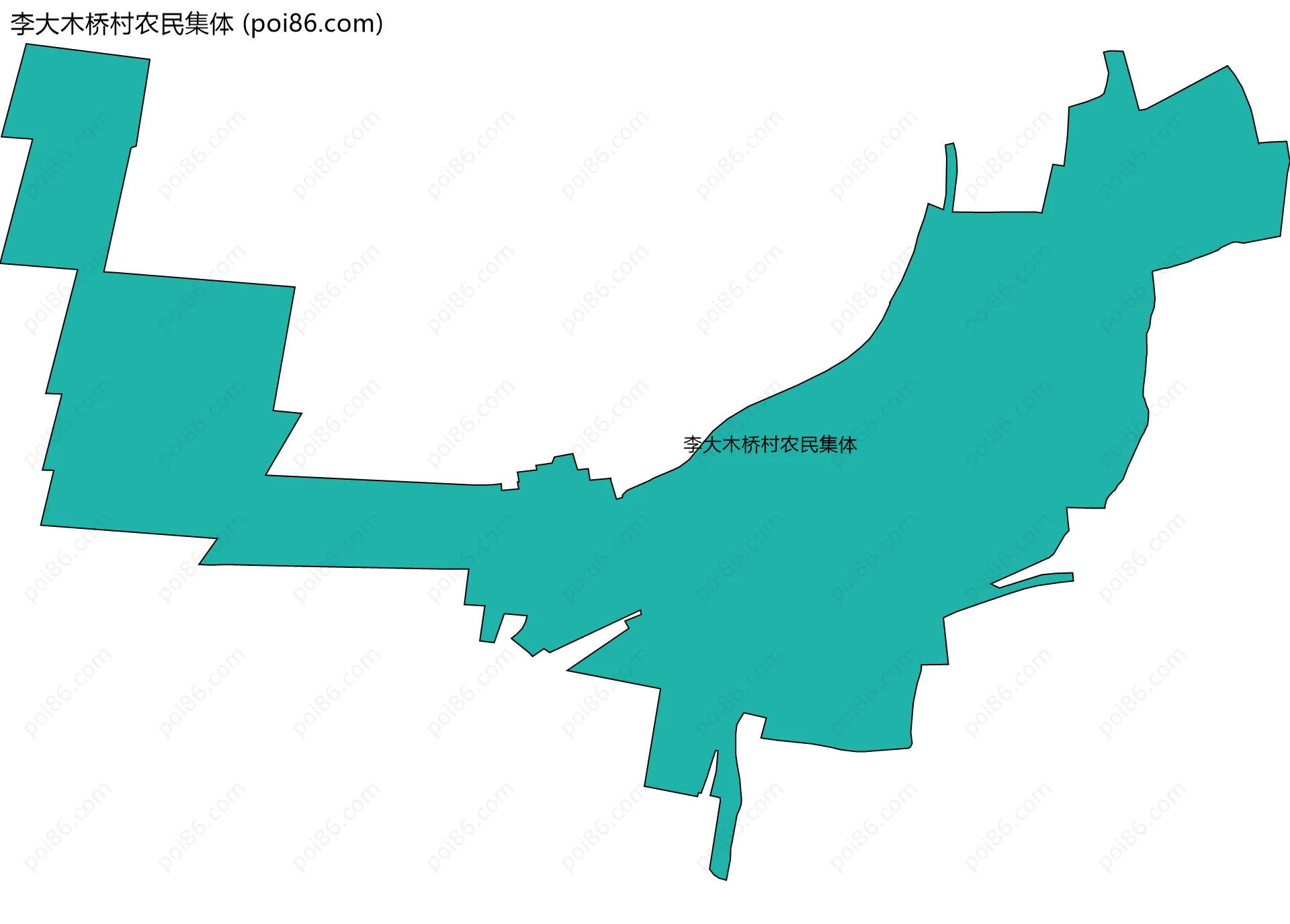 李大木桥村农民集体边界地图