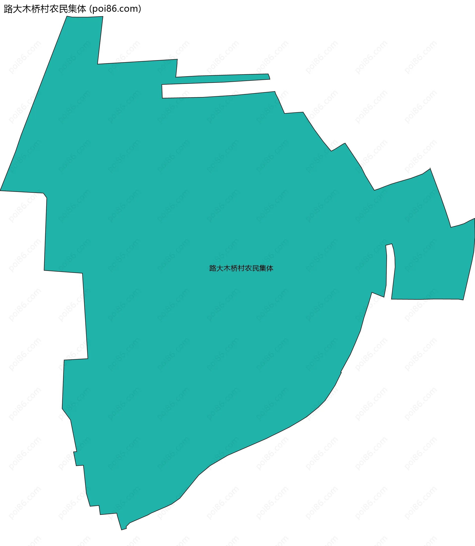 路大木桥村农民集体边界地图