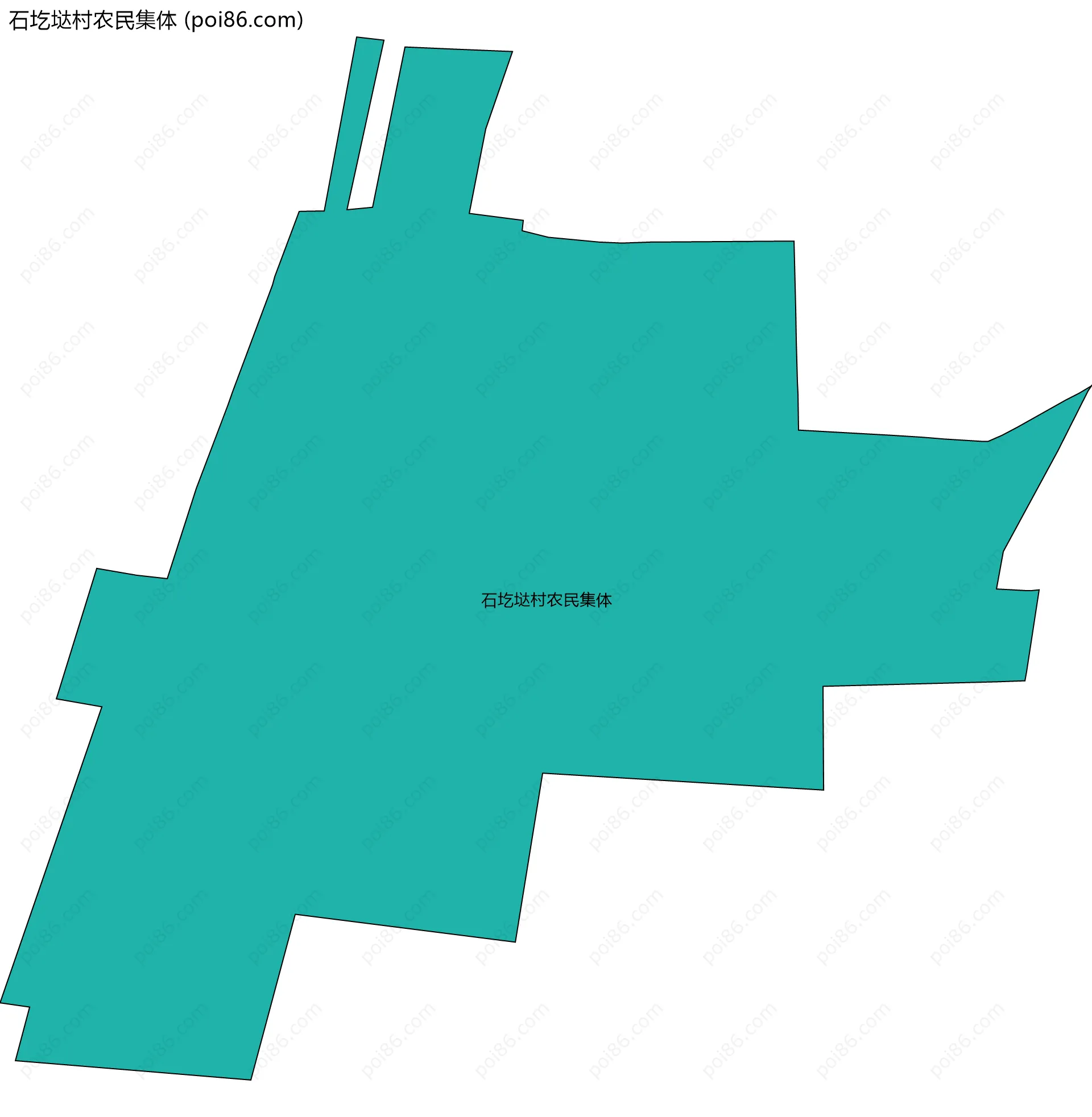 石圪垯村农民集体边界地图