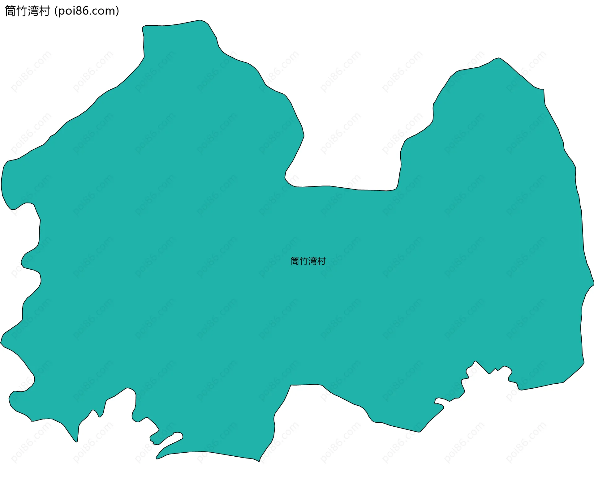 筒竹湾村边界地图
