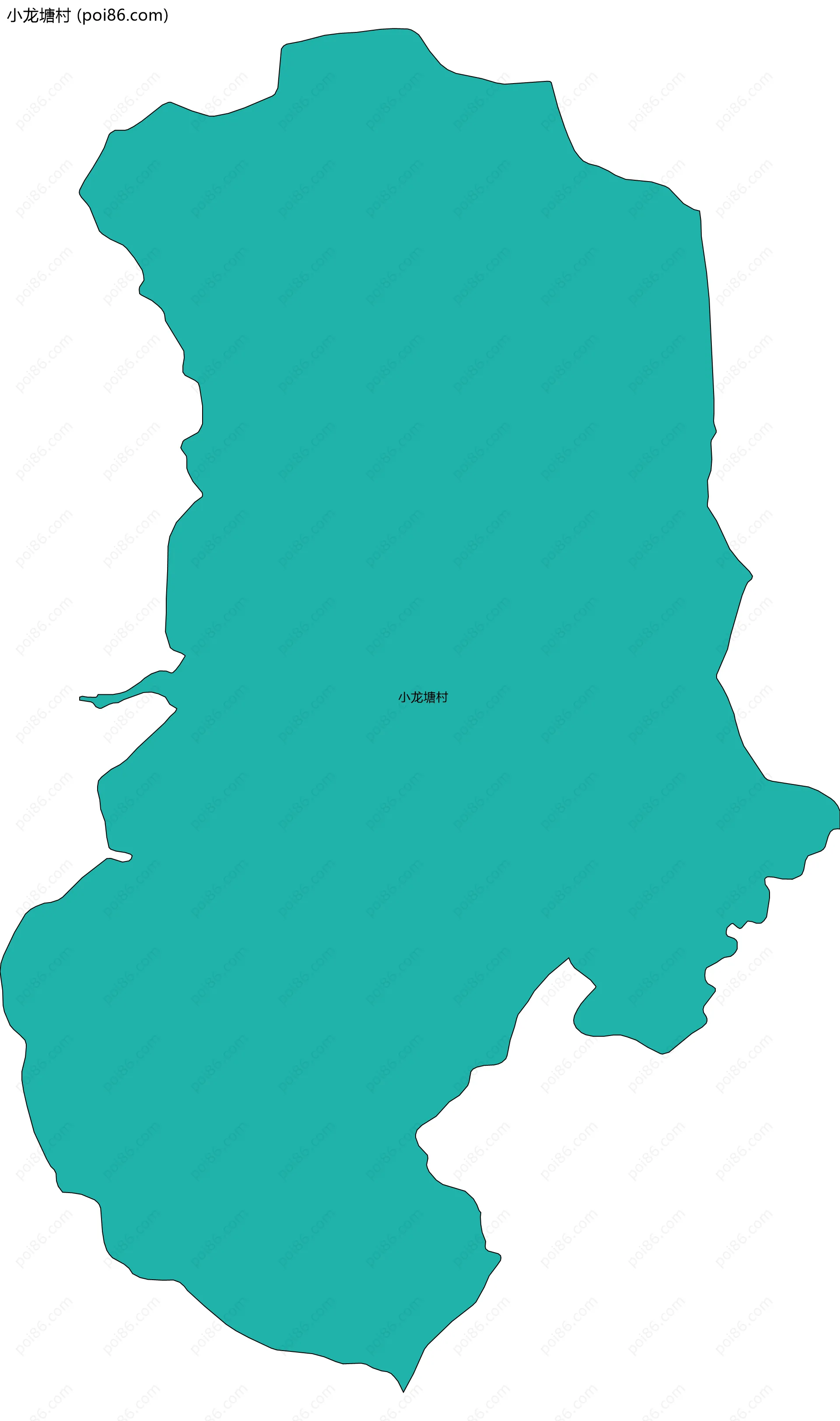 小龙塘村边界地图