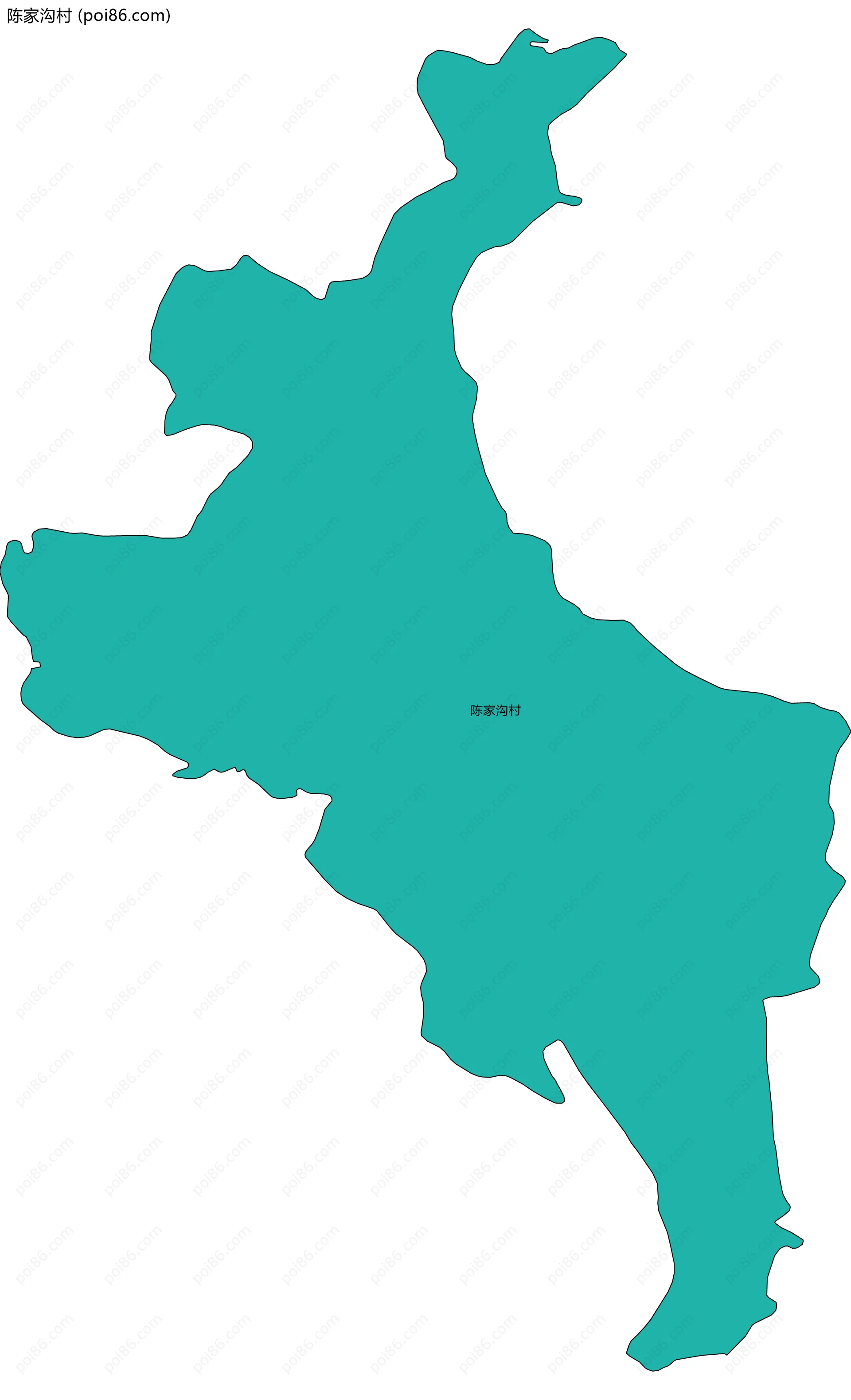 陈家沟村边界地图