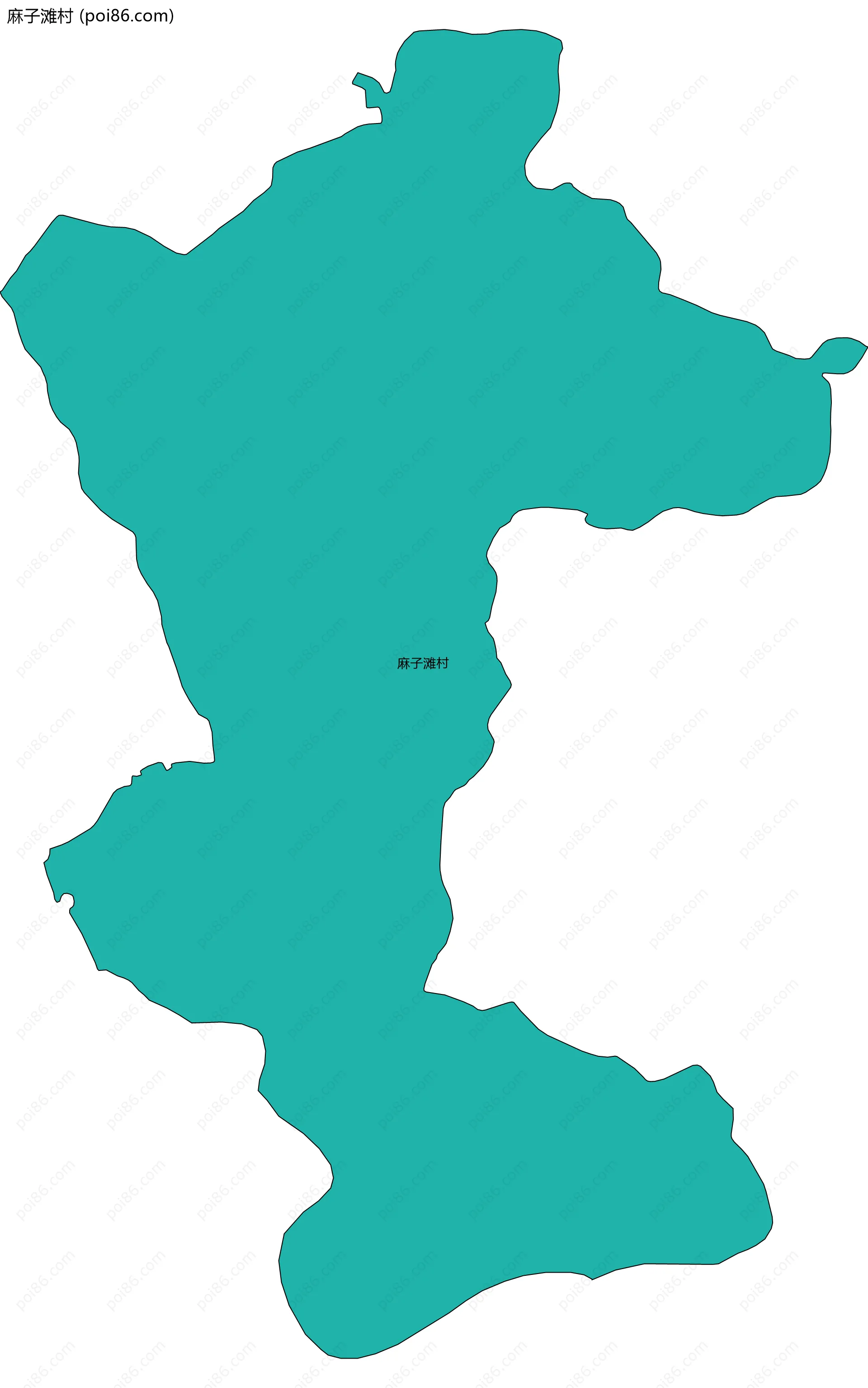 麻子滩村边界地图