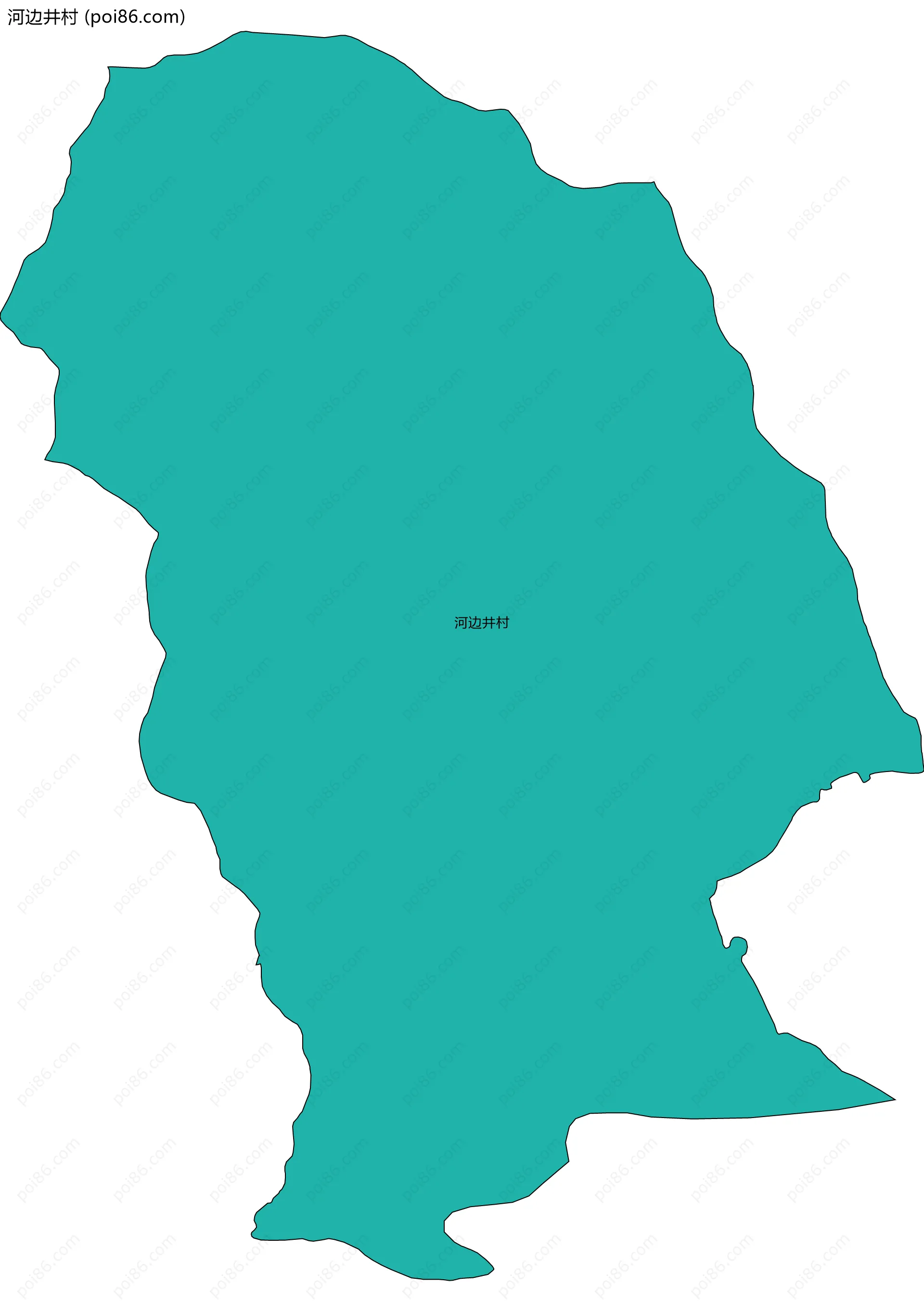 河边井村边界地图