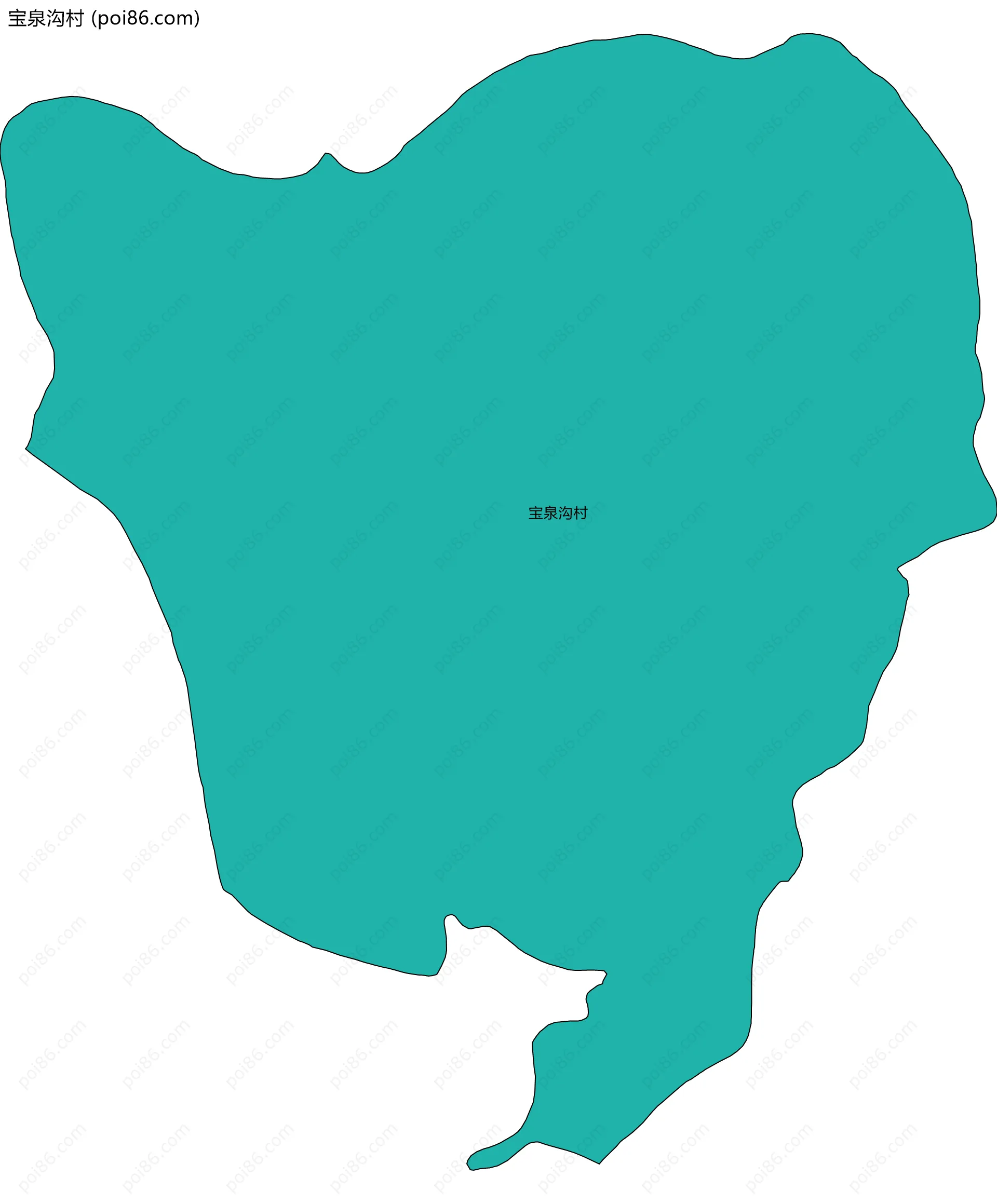 宝泉沟村边界地图