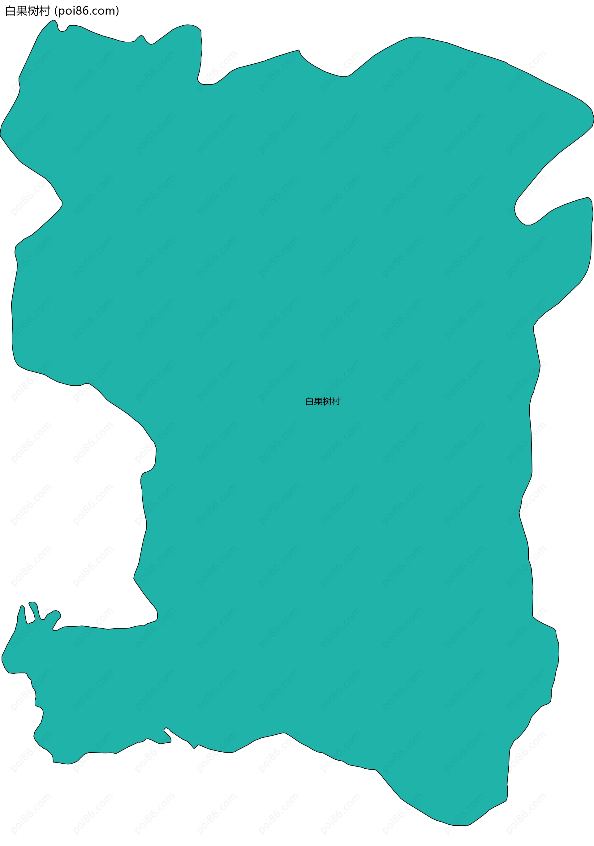 白果树村边界地图