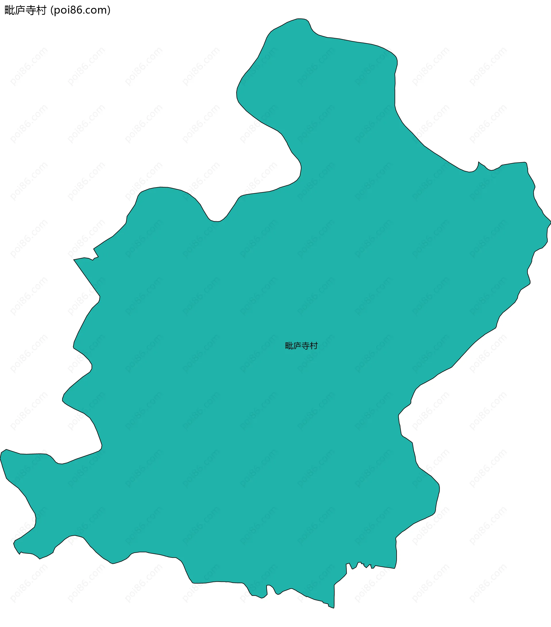 毗庐寺村边界地图