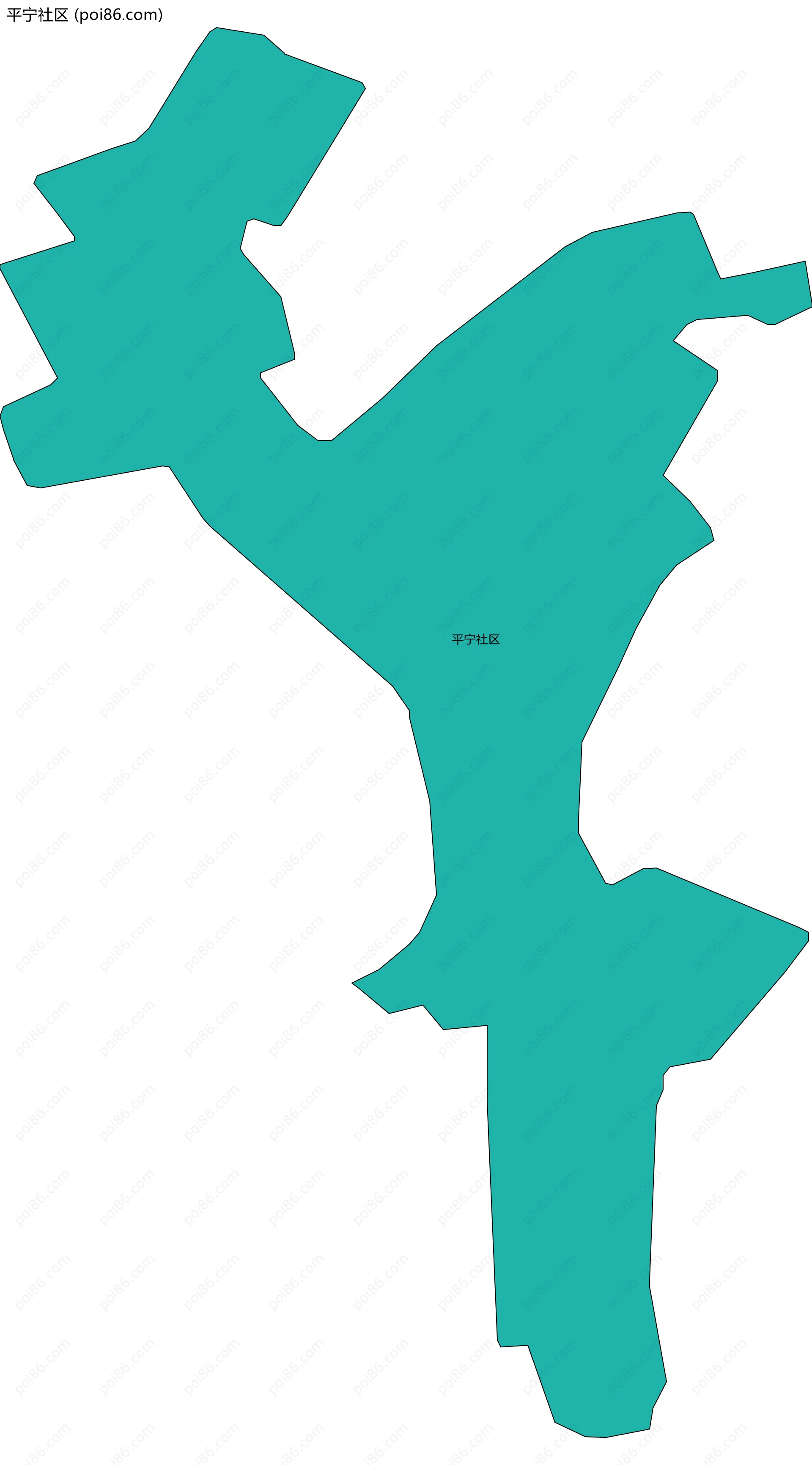 平宁社区边界地图