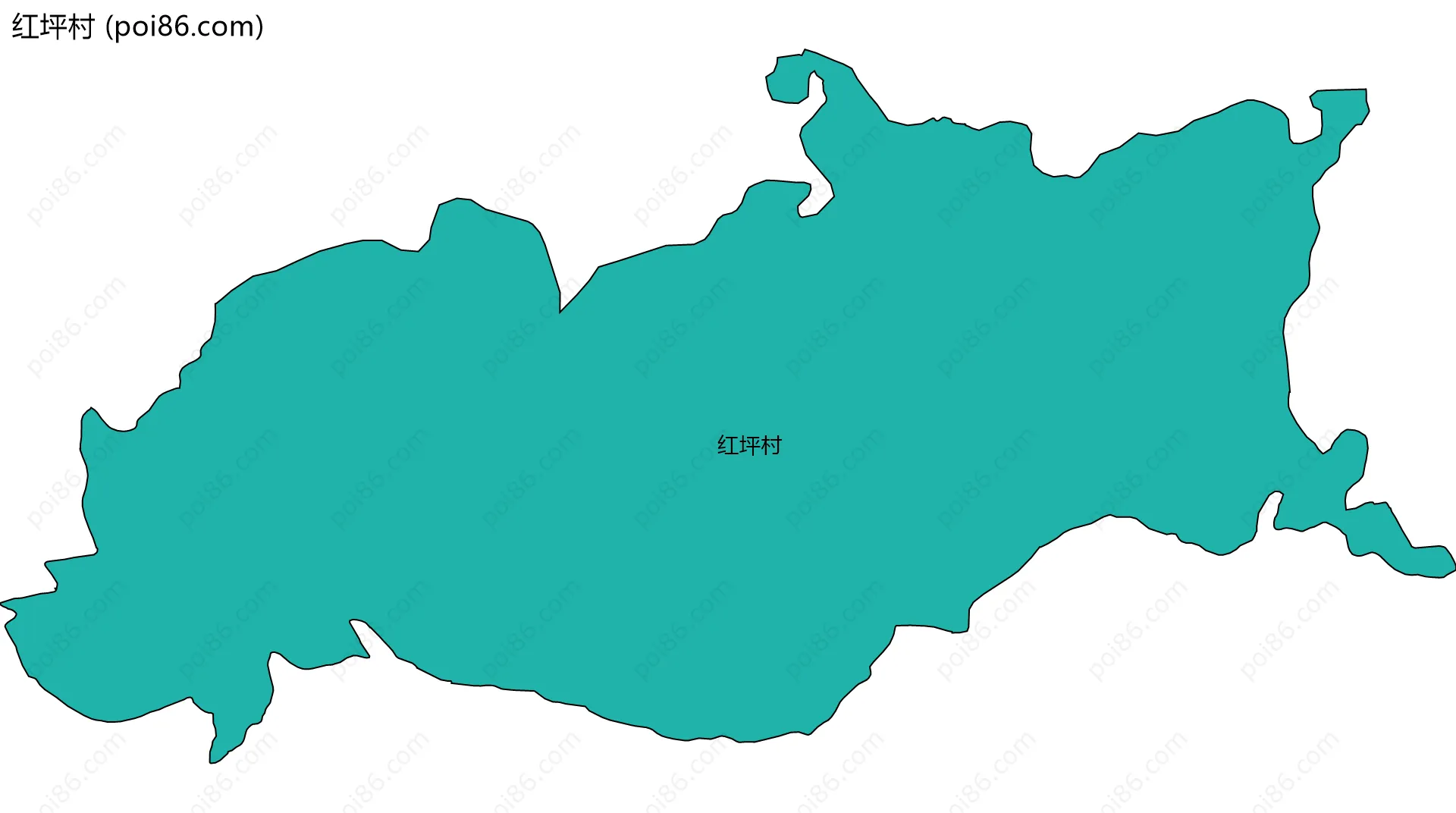 红坪村边界地图