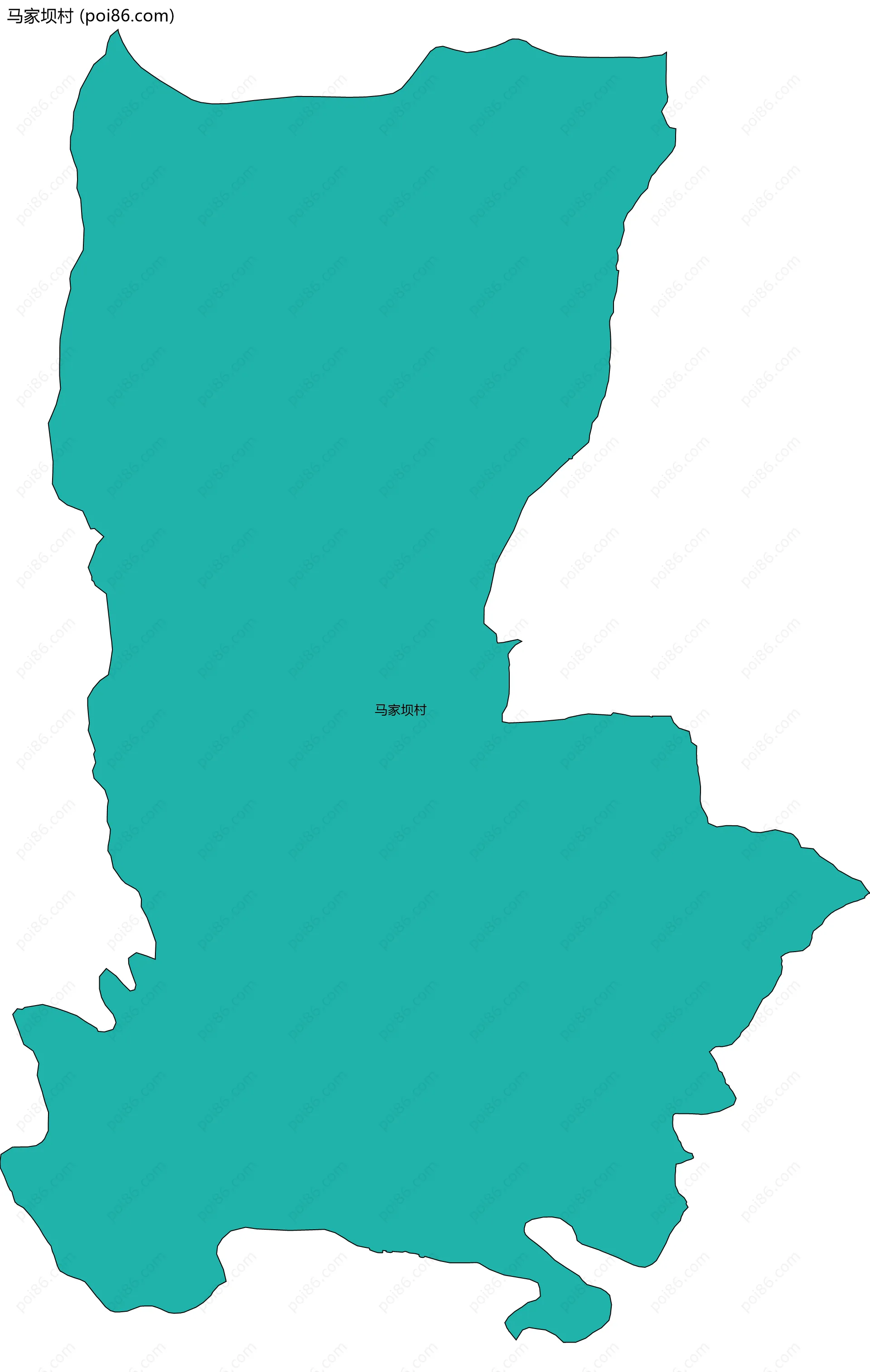 马家坝村边界地图