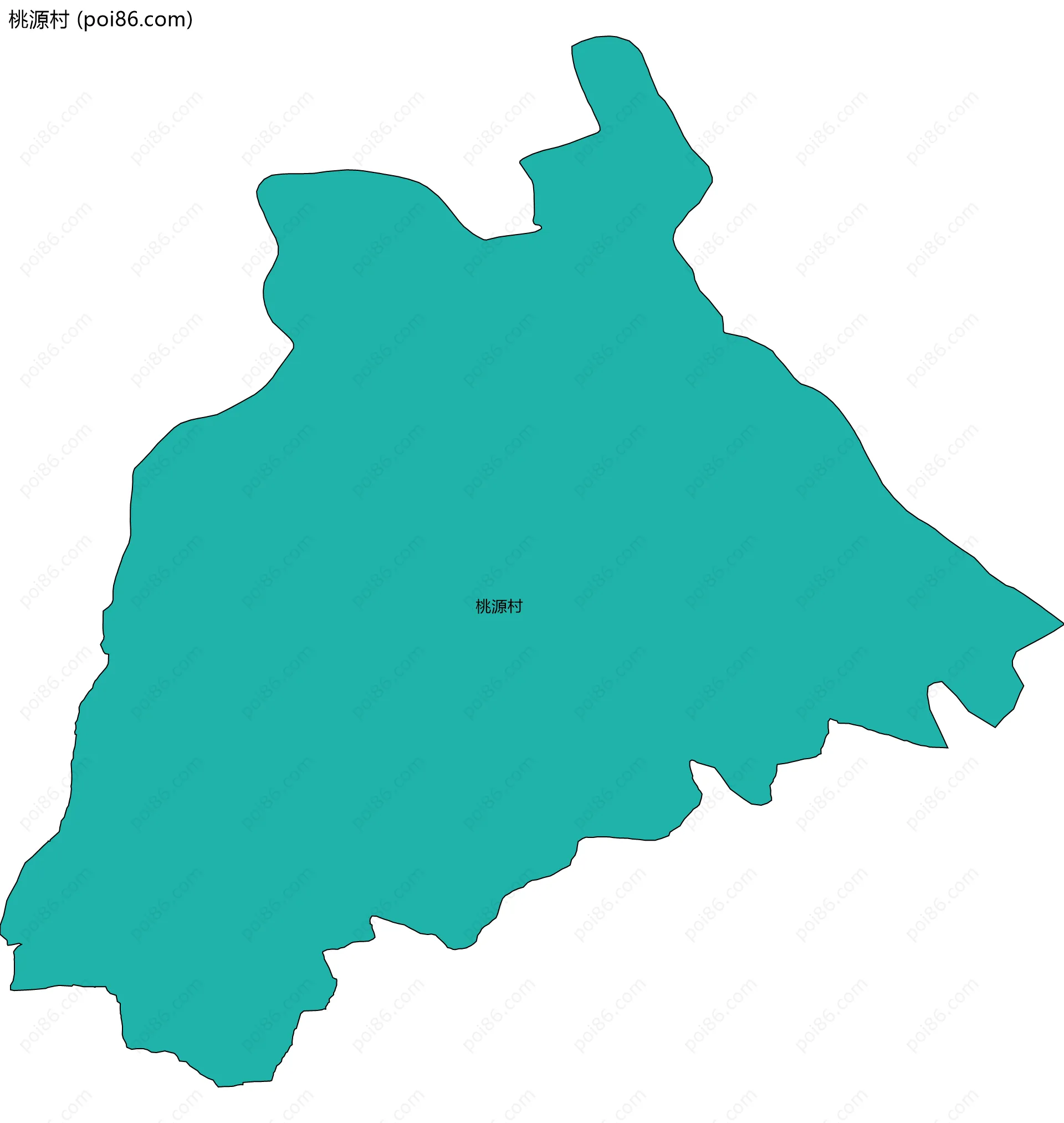 桃源村边界地图