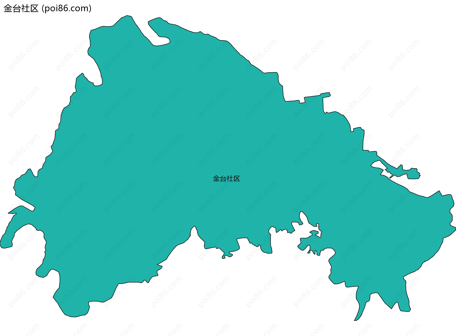 金台社区边界地图