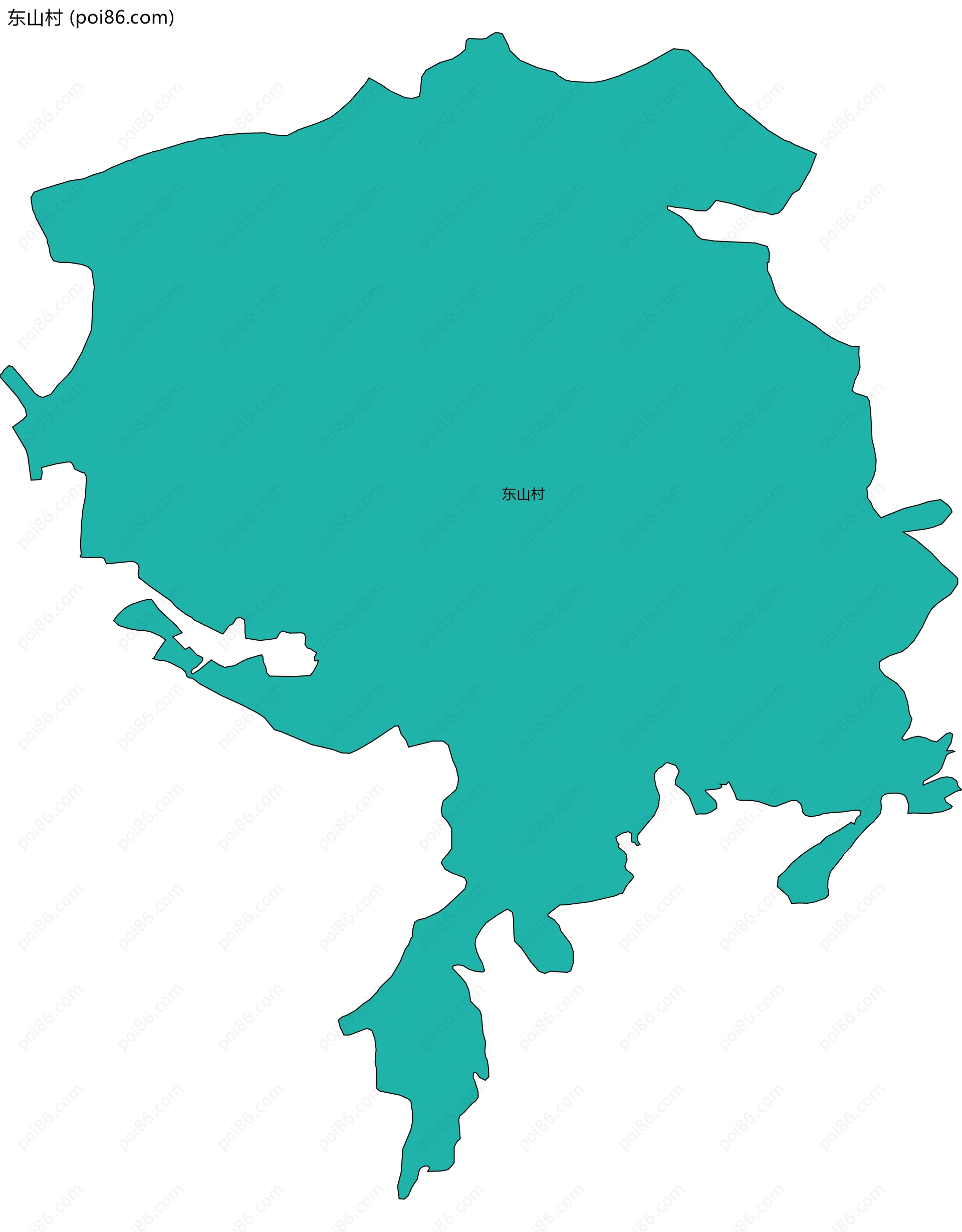 东山村边界地图