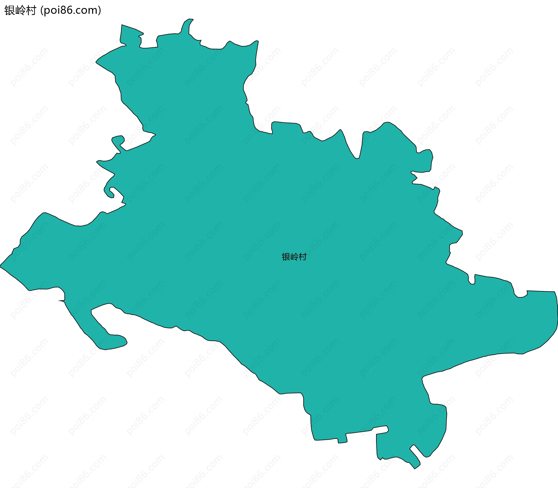 银岭村边界地图
