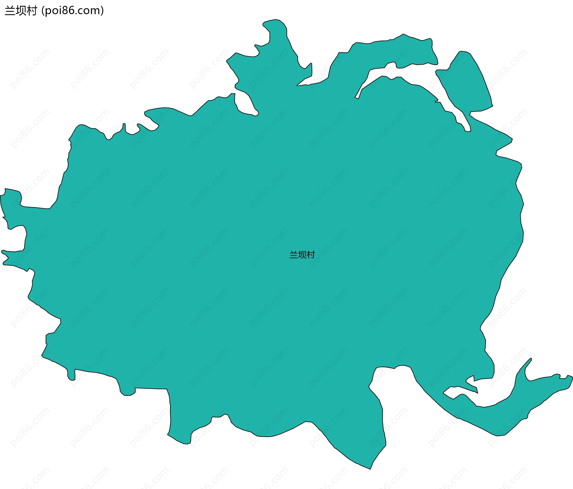 兰坝村边界地图