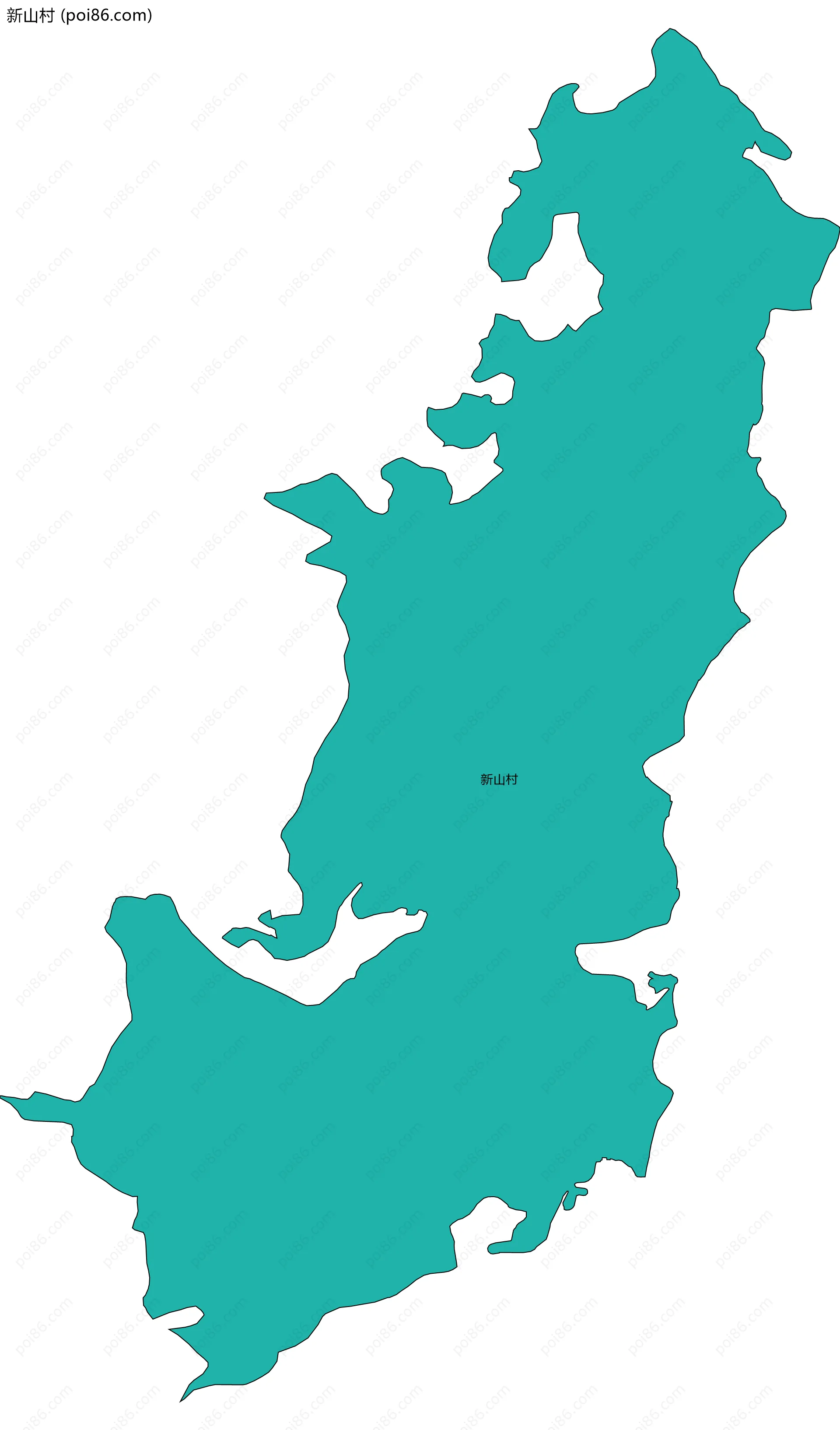 新山村边界地图