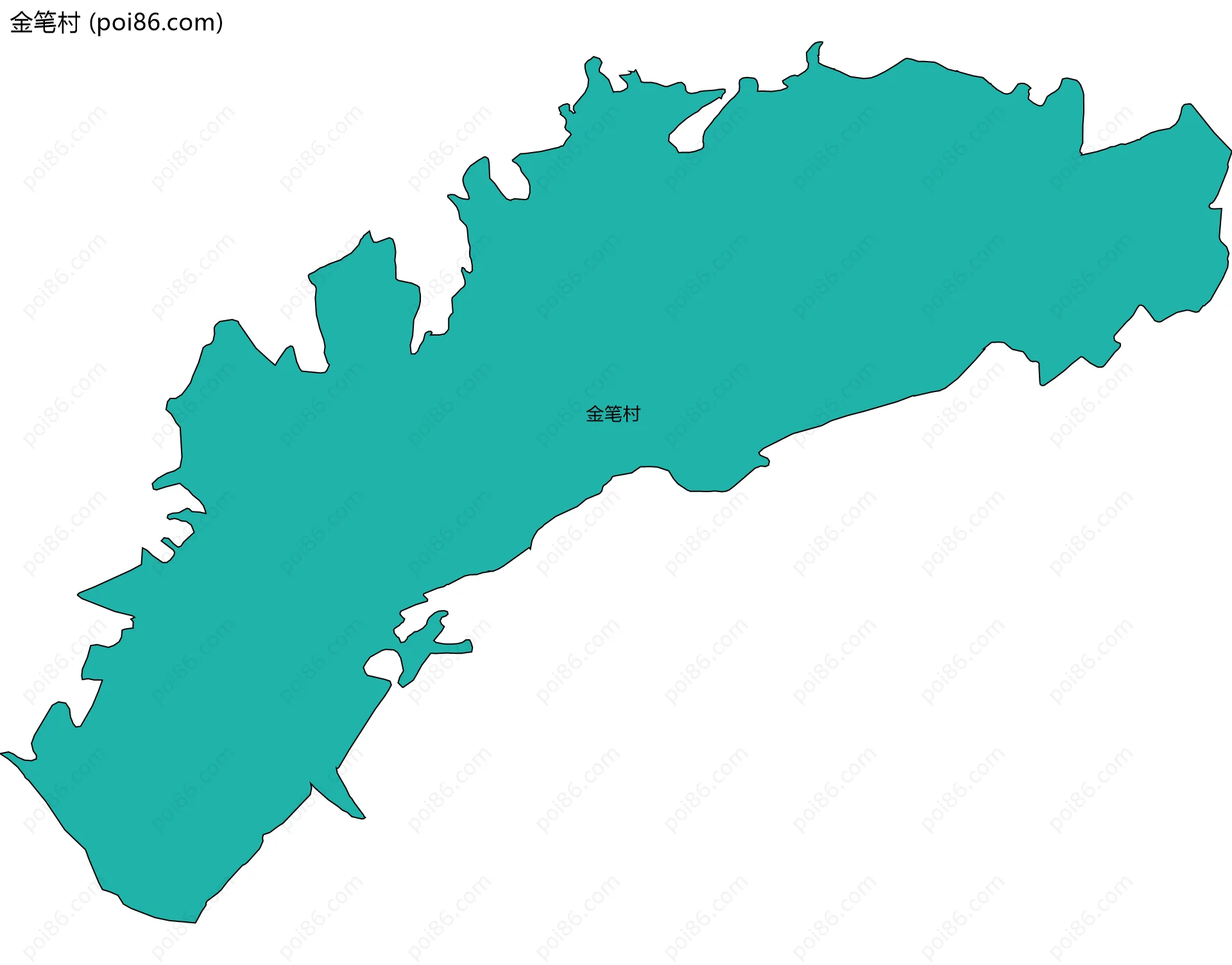 金笔村边界地图