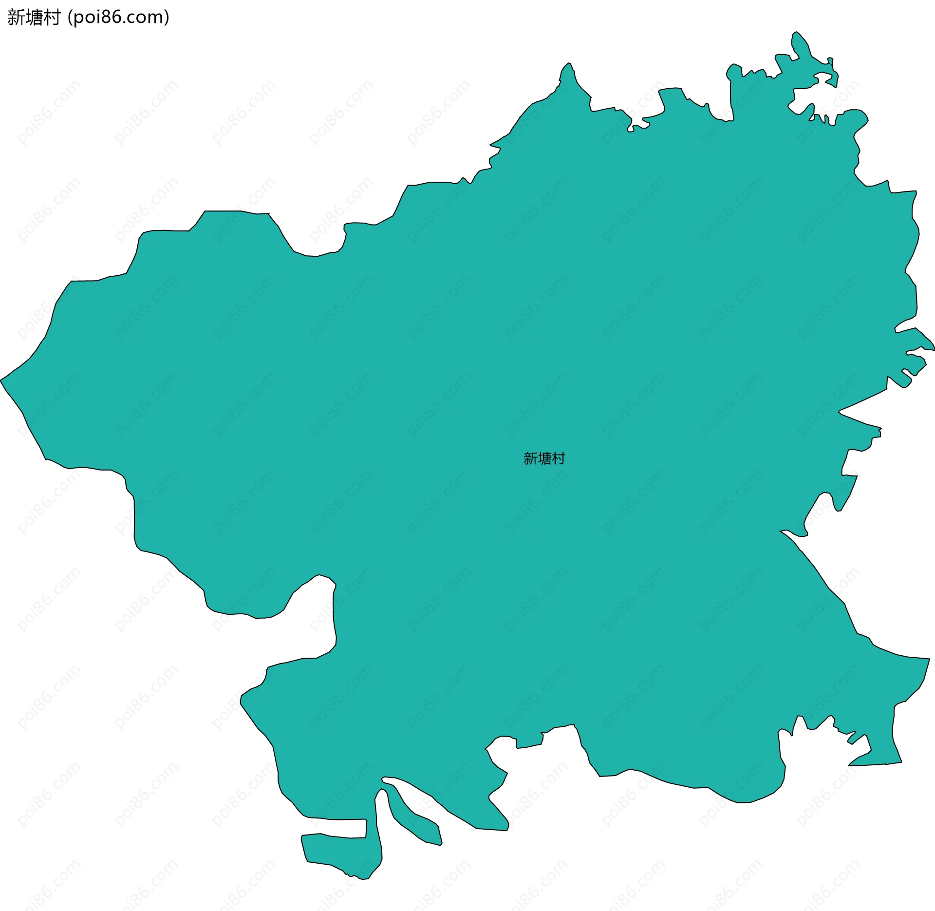 新塘村边界地图