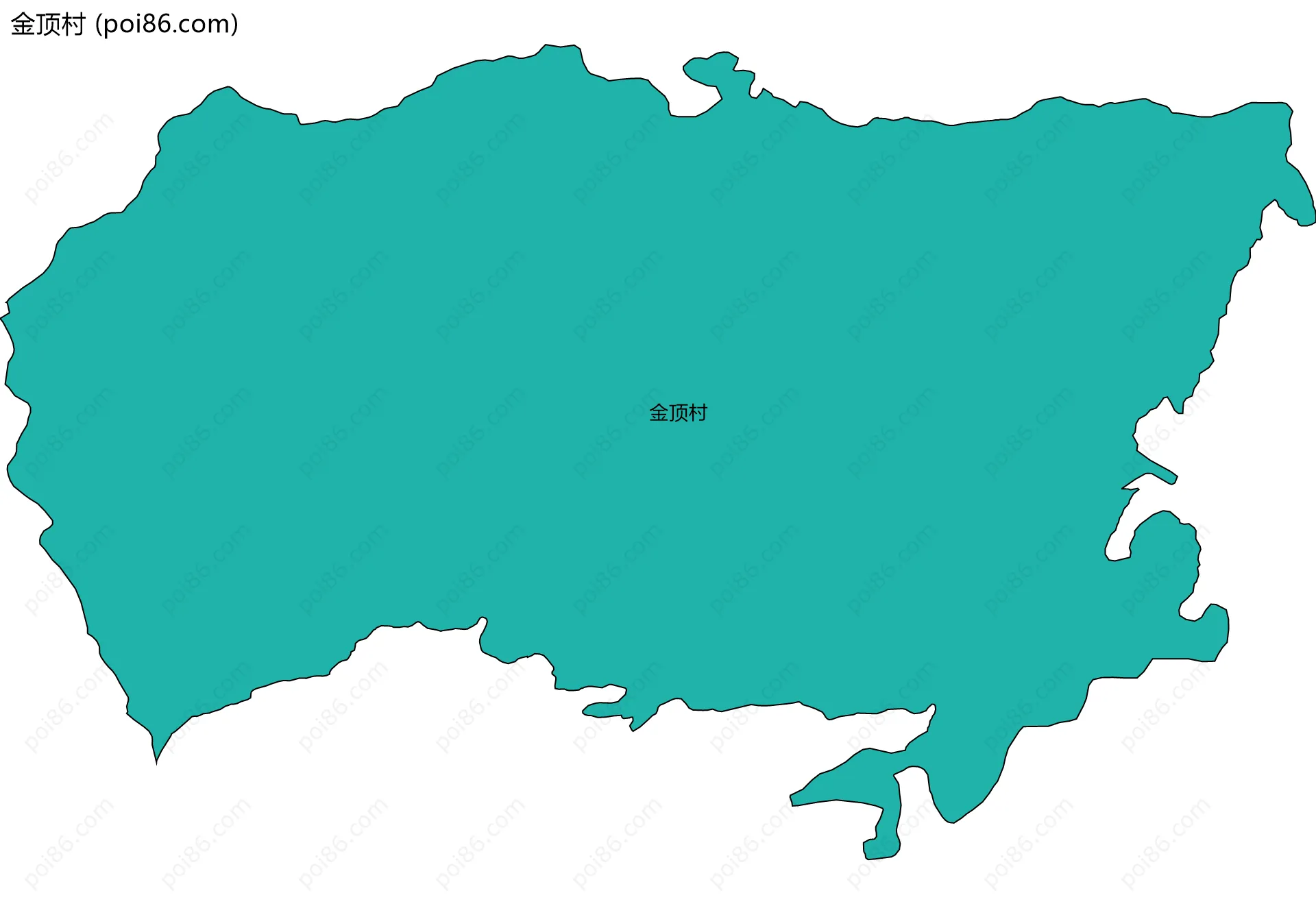 金顶村边界地图